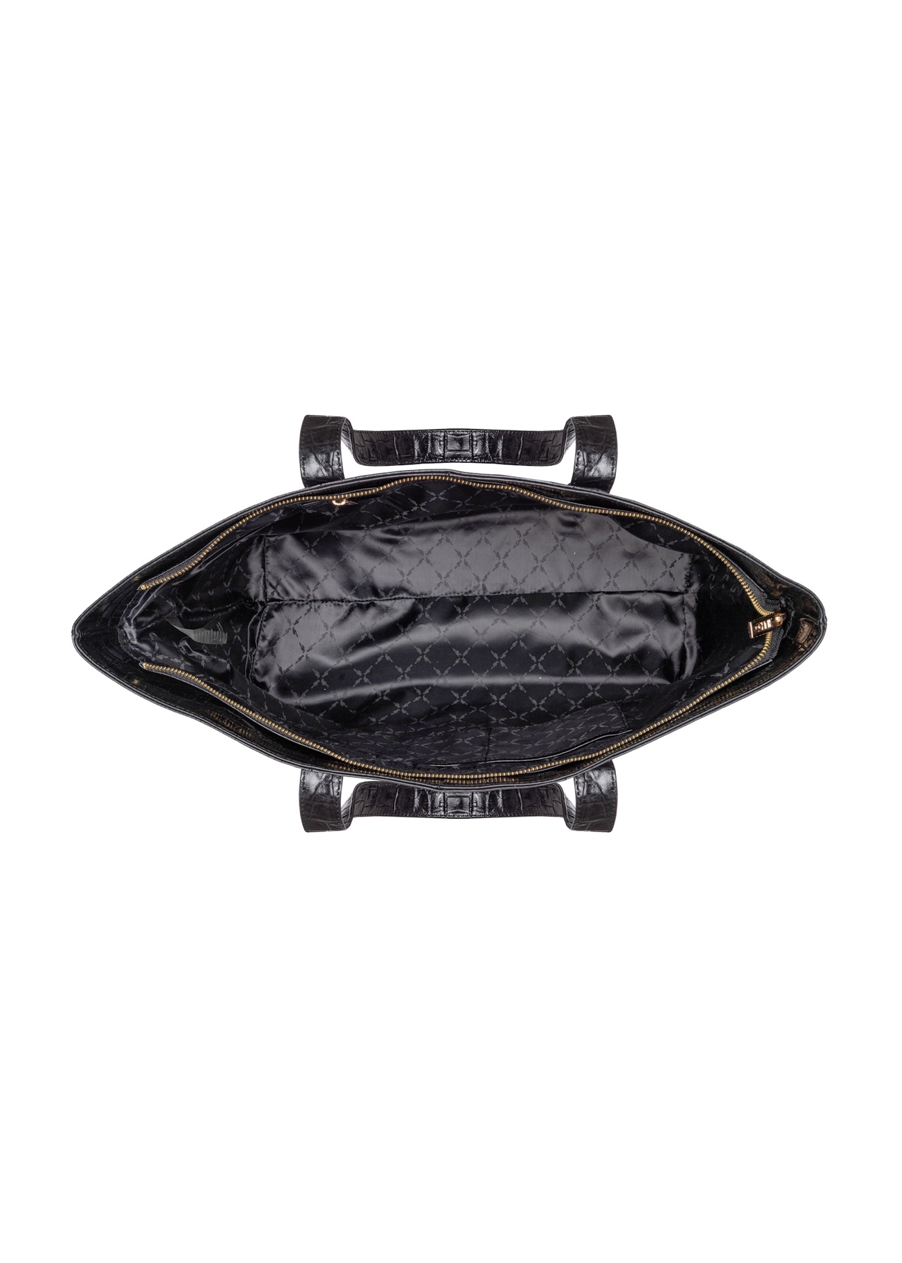 Жіноча сумка-шопер з крокоподібної шкіри TORES-0700C-9G(W26), вигляд виробу всередині на білому тлі.