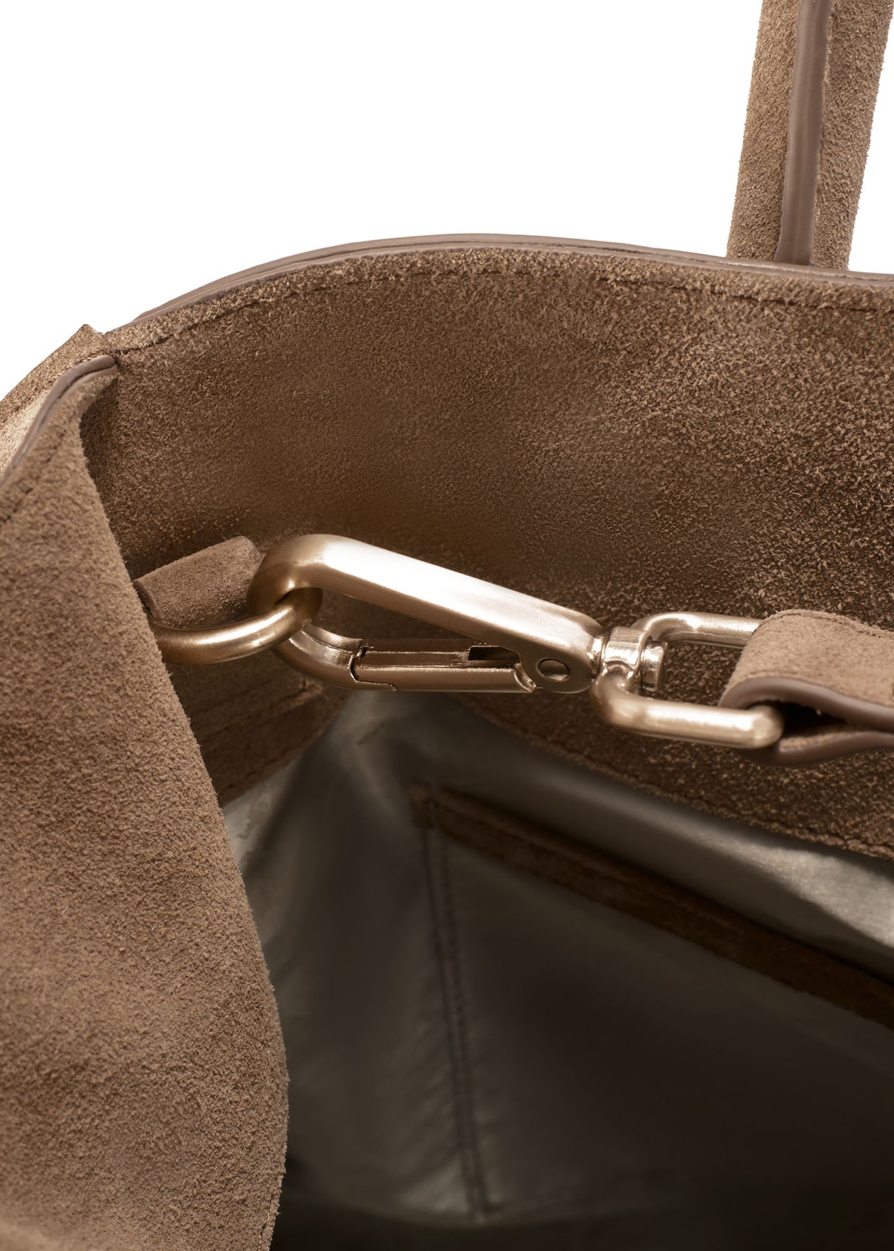 Zamszowa torebka w kolorze beżowym TORES-1191-1B(W26)