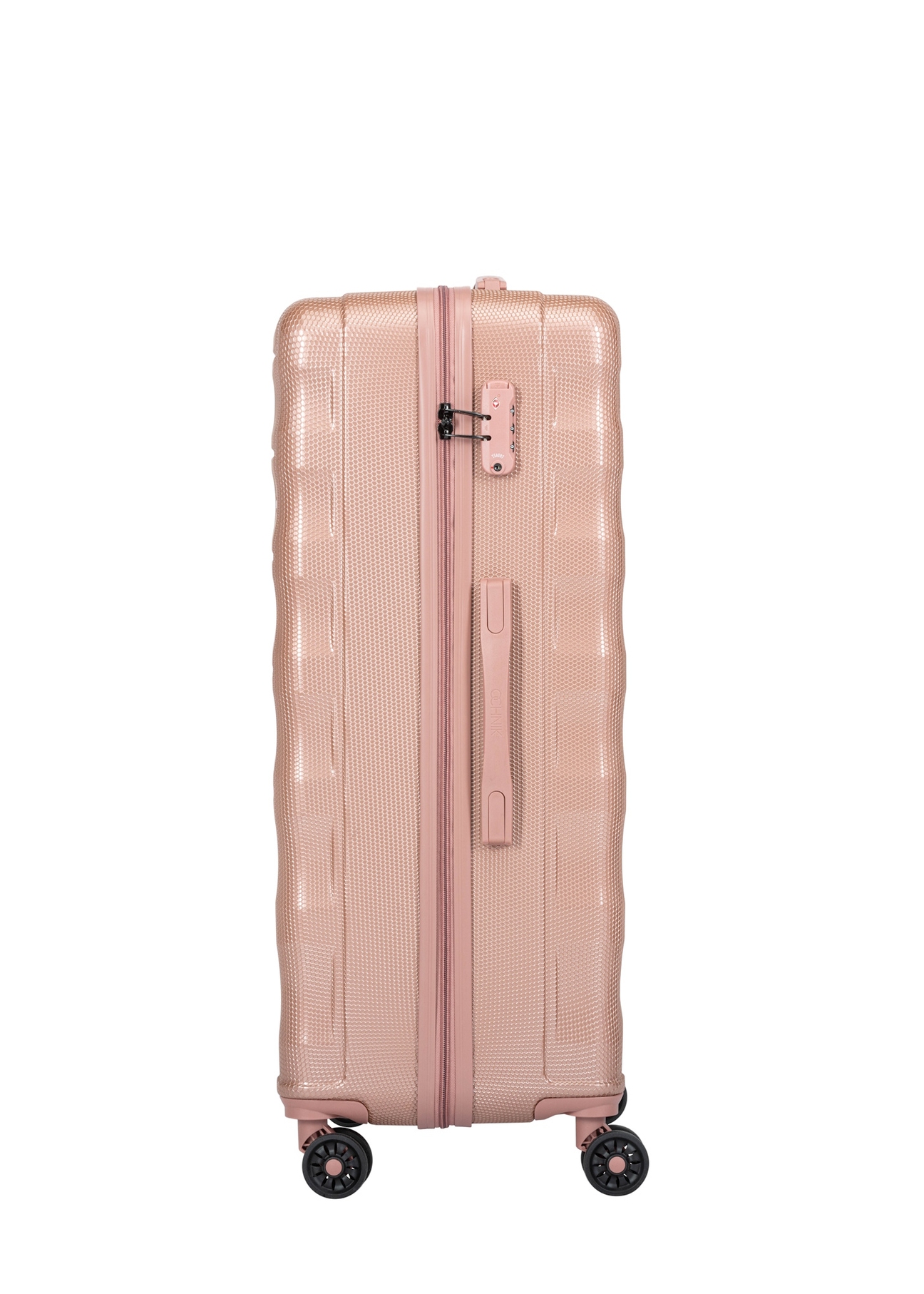 Велика валіза на колесах WALPC-0015-5B-28(W26), вигляд виробу збоку на білому фоні.