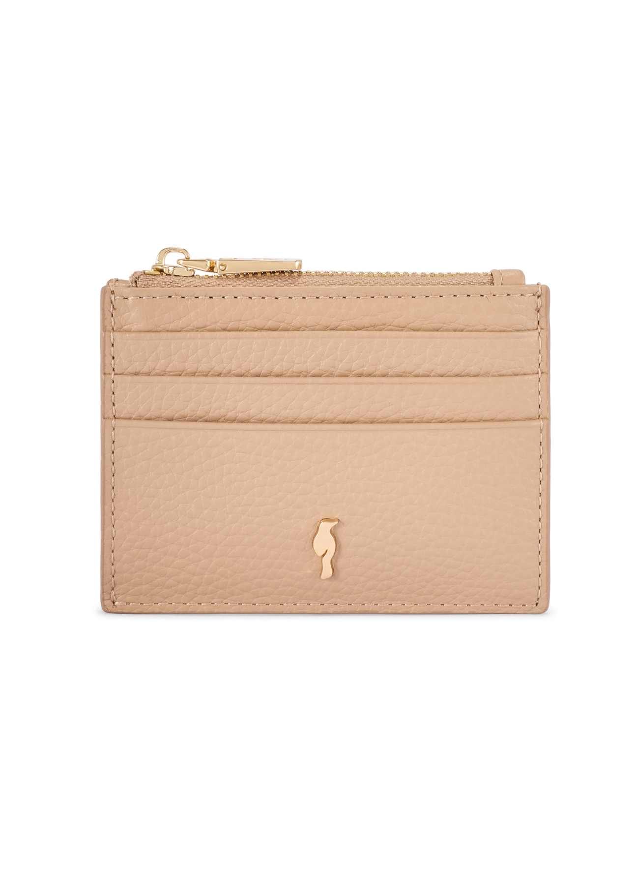 Маленький жіночий шкіряний гаманець PORES-0806R-1B(W26), вигляд виробу спереду на білому тлі.