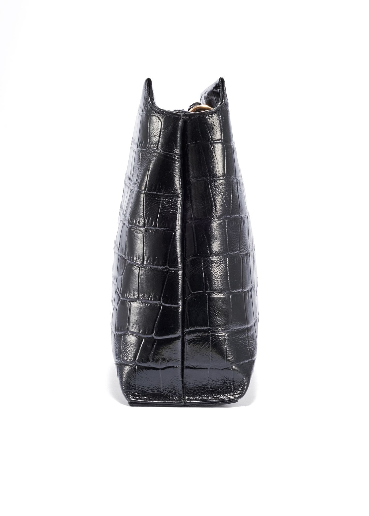 Czarna torebka damska croco TORES-1159-9G(Z26)