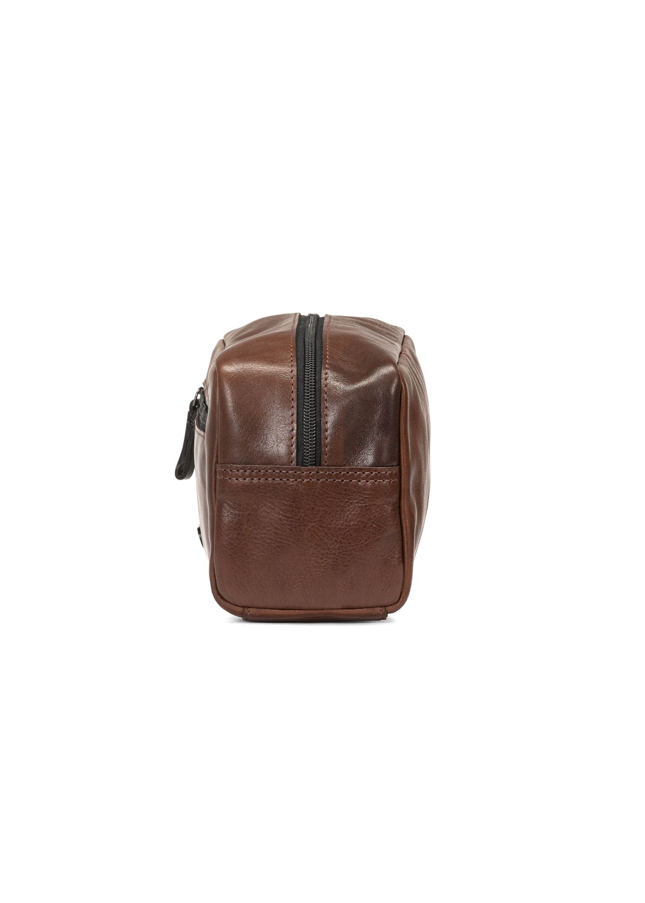 Чоловіча косметичка коричневого кольору TORMS-0106-1H(W26), вигляд виробу збоку на білому тлі.