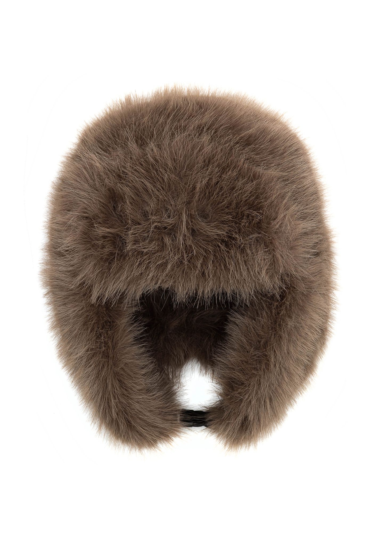 Brązowa czapka uszatka damska CZADF-0047-1H(Z26)