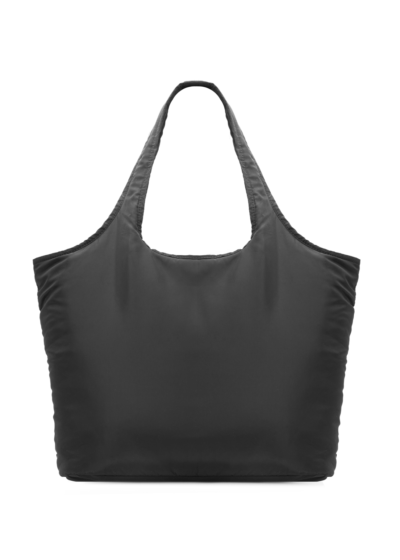 Велика нейлонова жіноча сумка TOREN-0340-99(W26), вигляд виробу зі зворотного боку на білому фоні.