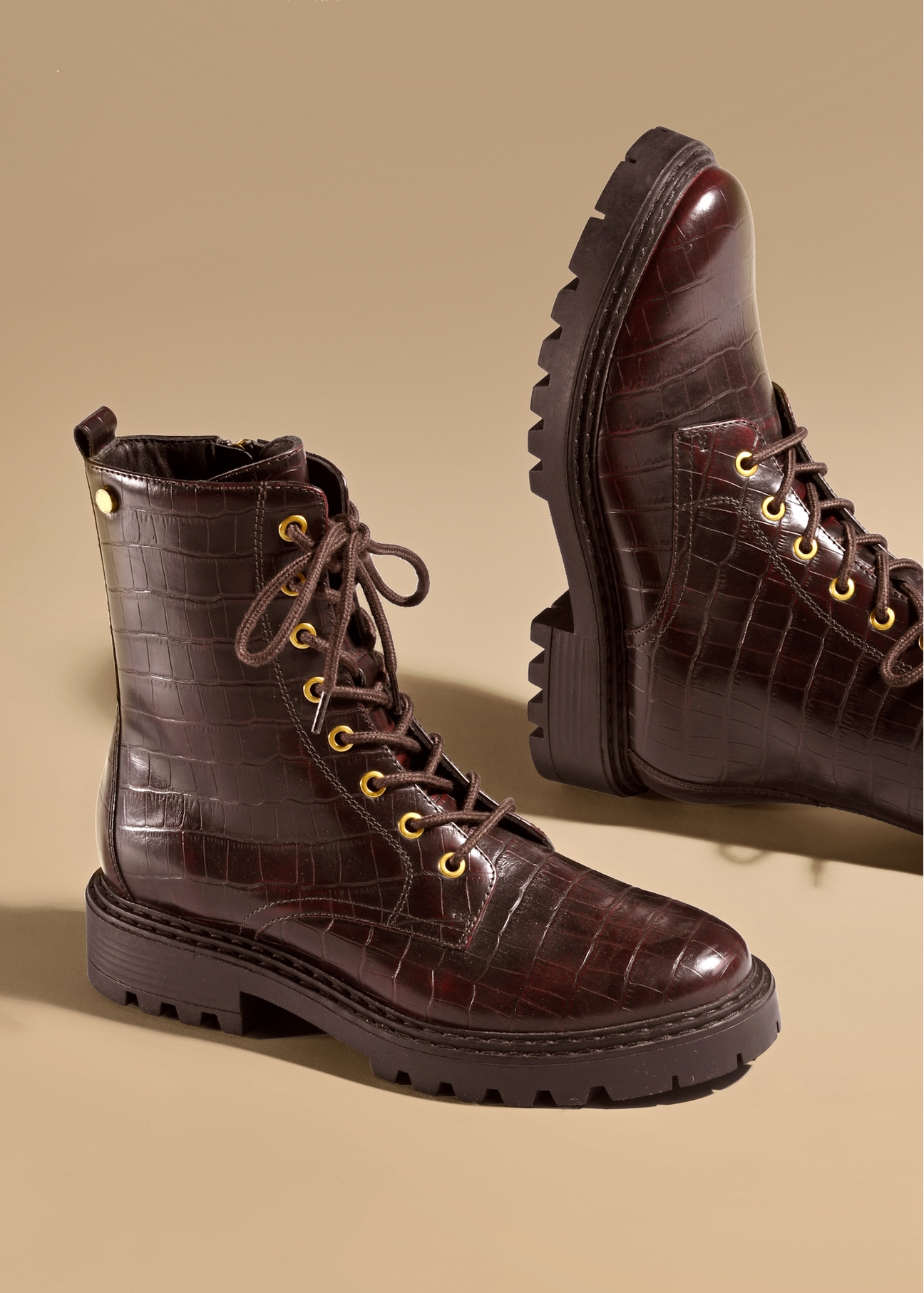 Бордове жіноче ботильйони кроко BUTYD-1192-90(Z25)