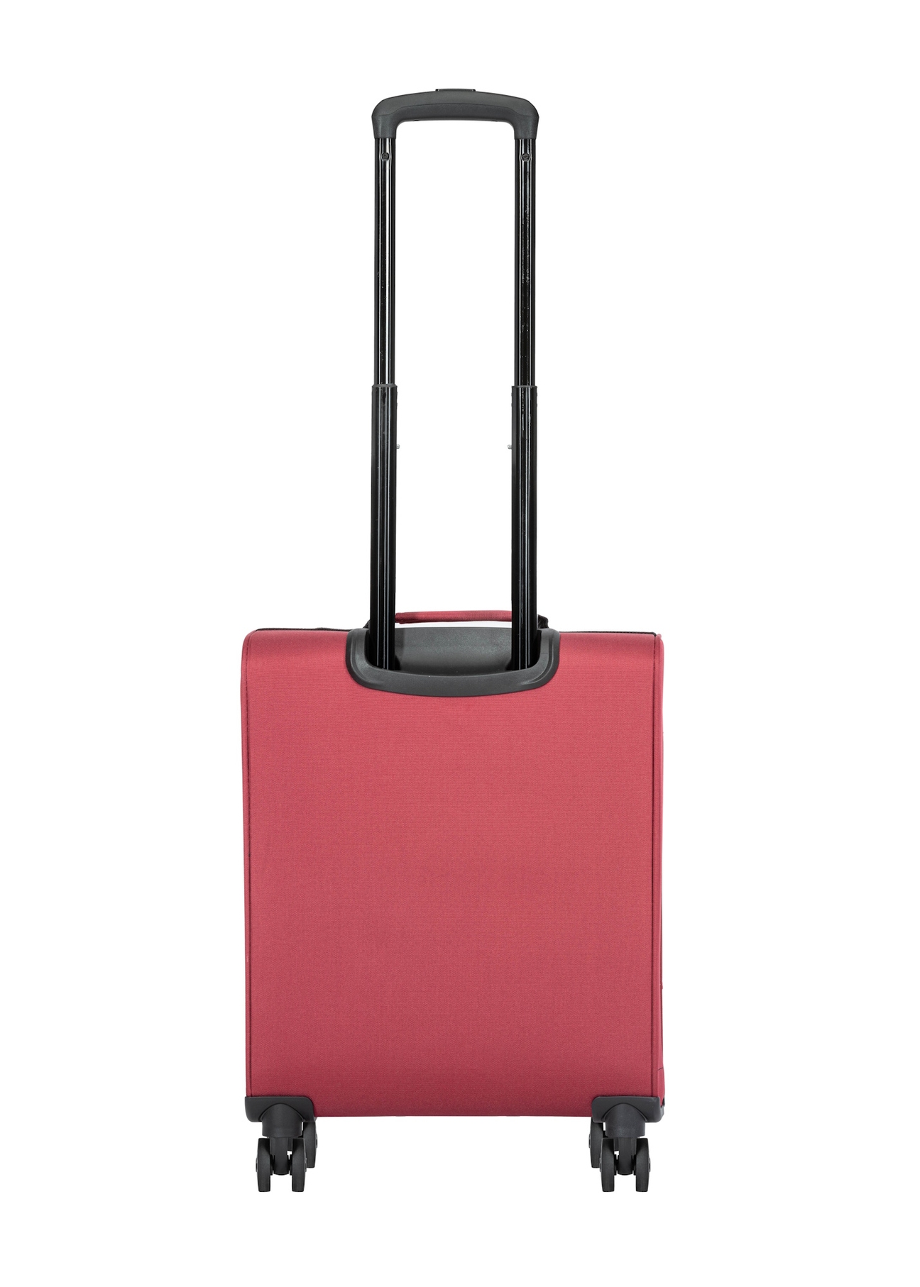 Маленька валіза на колесах WALNY-0045-4B-19(W26), вигляд виробу ззаду на білому фоні.