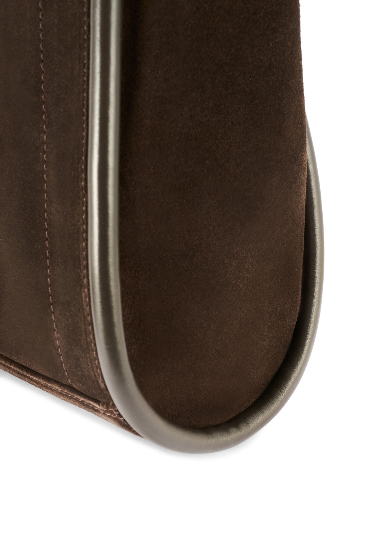 Brązowa zamszowa duża torebka damska TORES-1250-1I(W26)