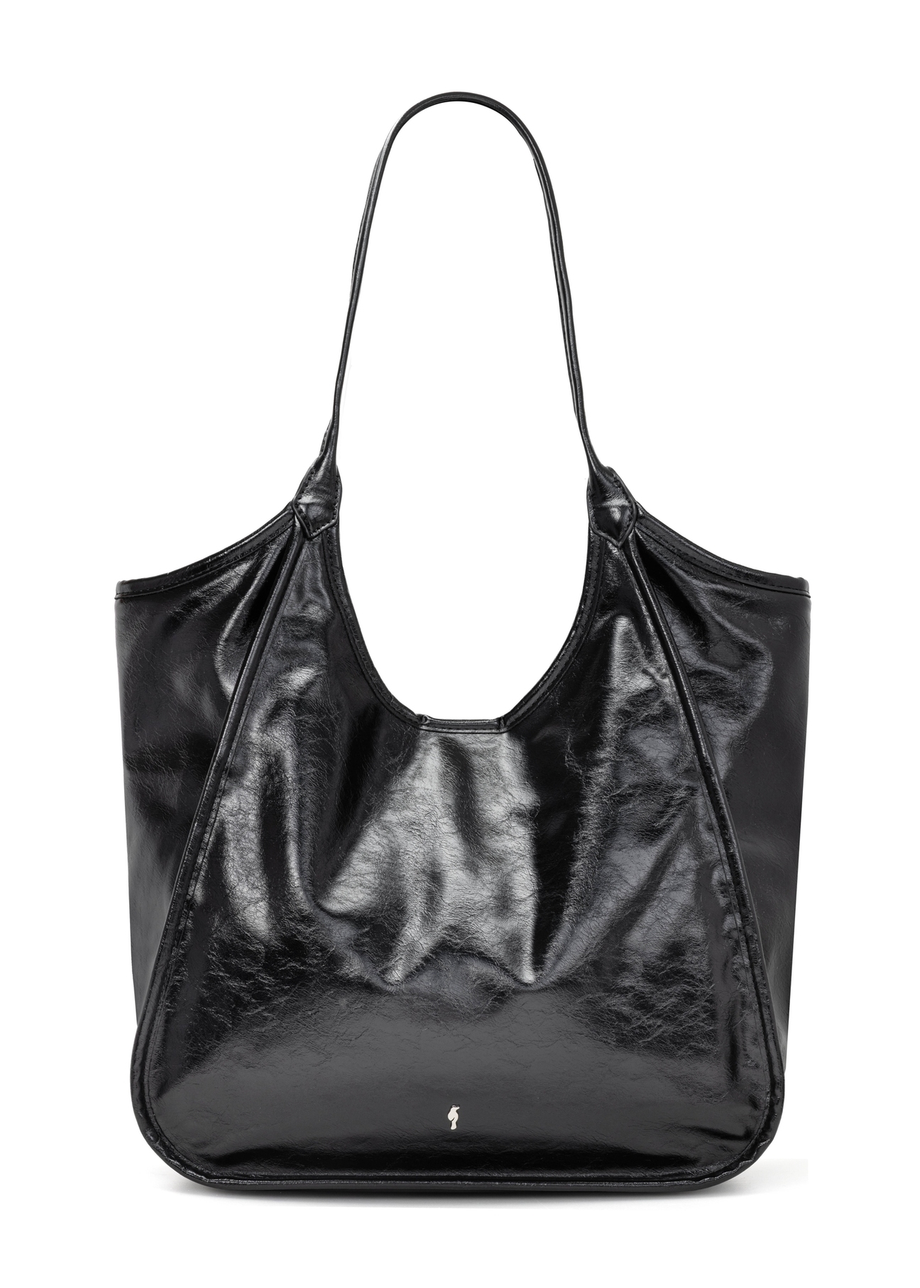 Чорна жіноча сумка-шопер TOREC-1122-9F(W26), вигляд виробу спереду на білому тлі.