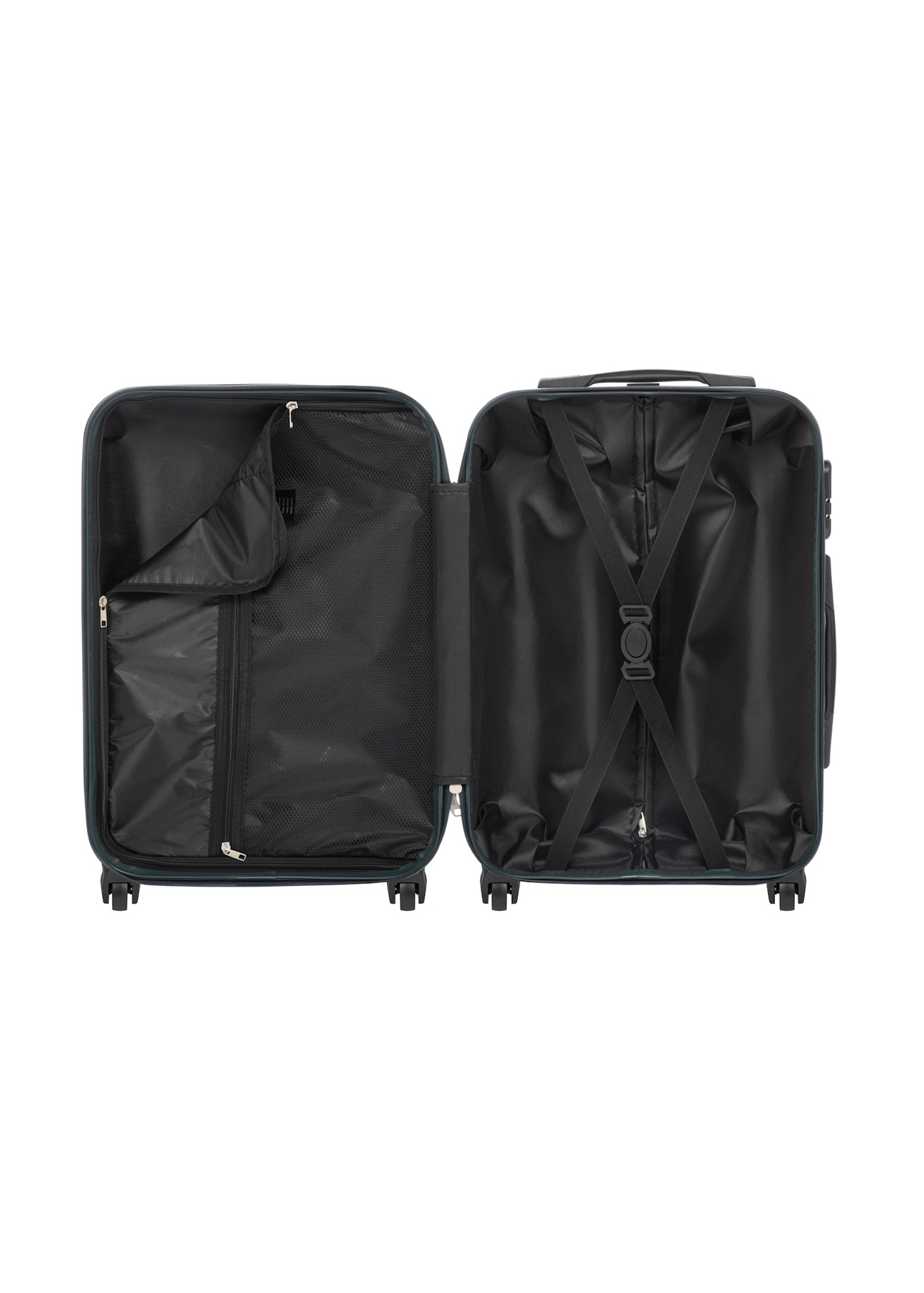 Маленька валіза на колесах WALAB-0077-8C-19(W26), вигляд виробу всередині на білому тлі.