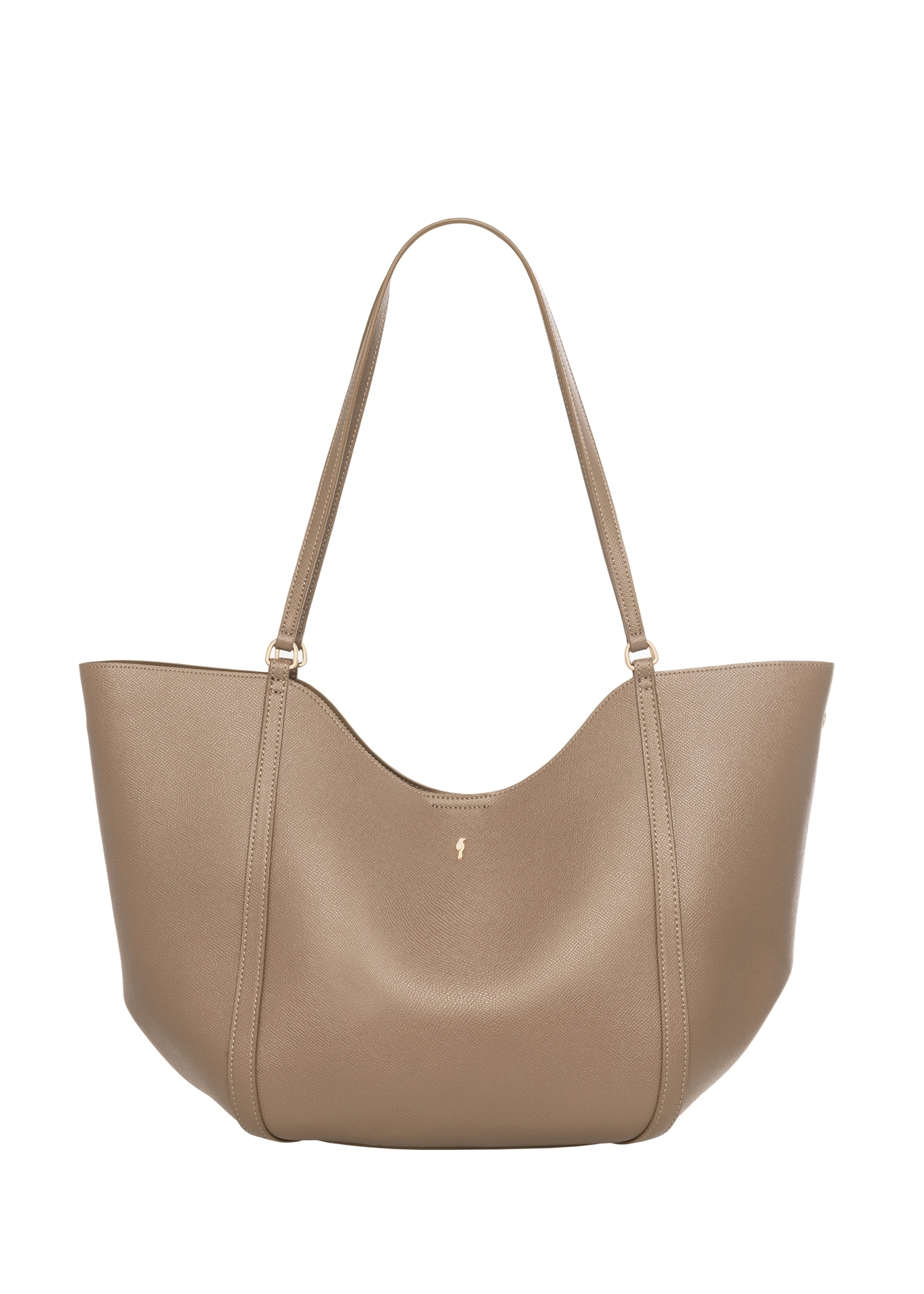 Beżowa torebka damska typu shopper TOREC-1296-1B (Z26)
