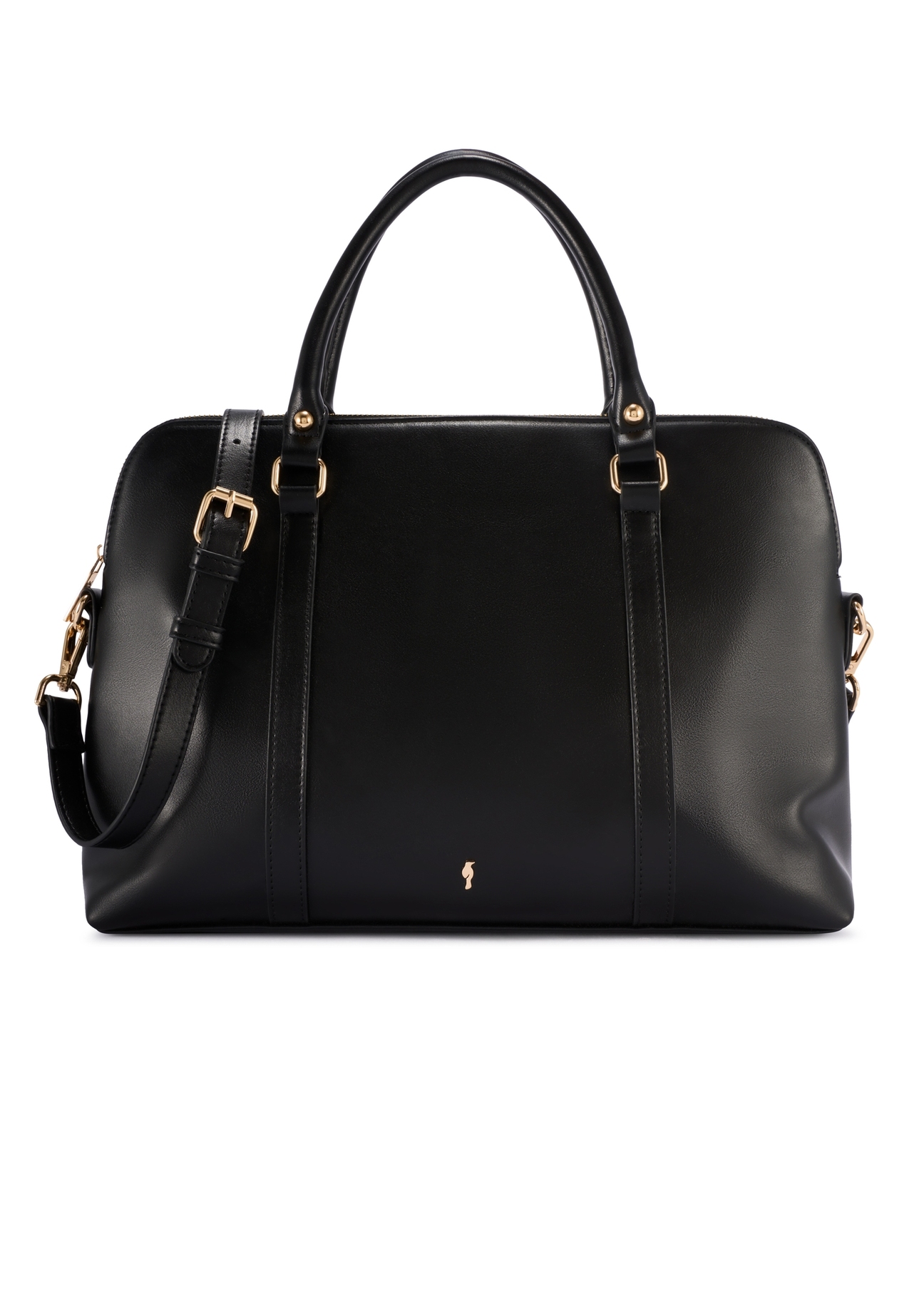 Чорна жіноча сумка для ноутбука TOREC-1130-99(W26), вигляд виробу спереду на білому тлі.