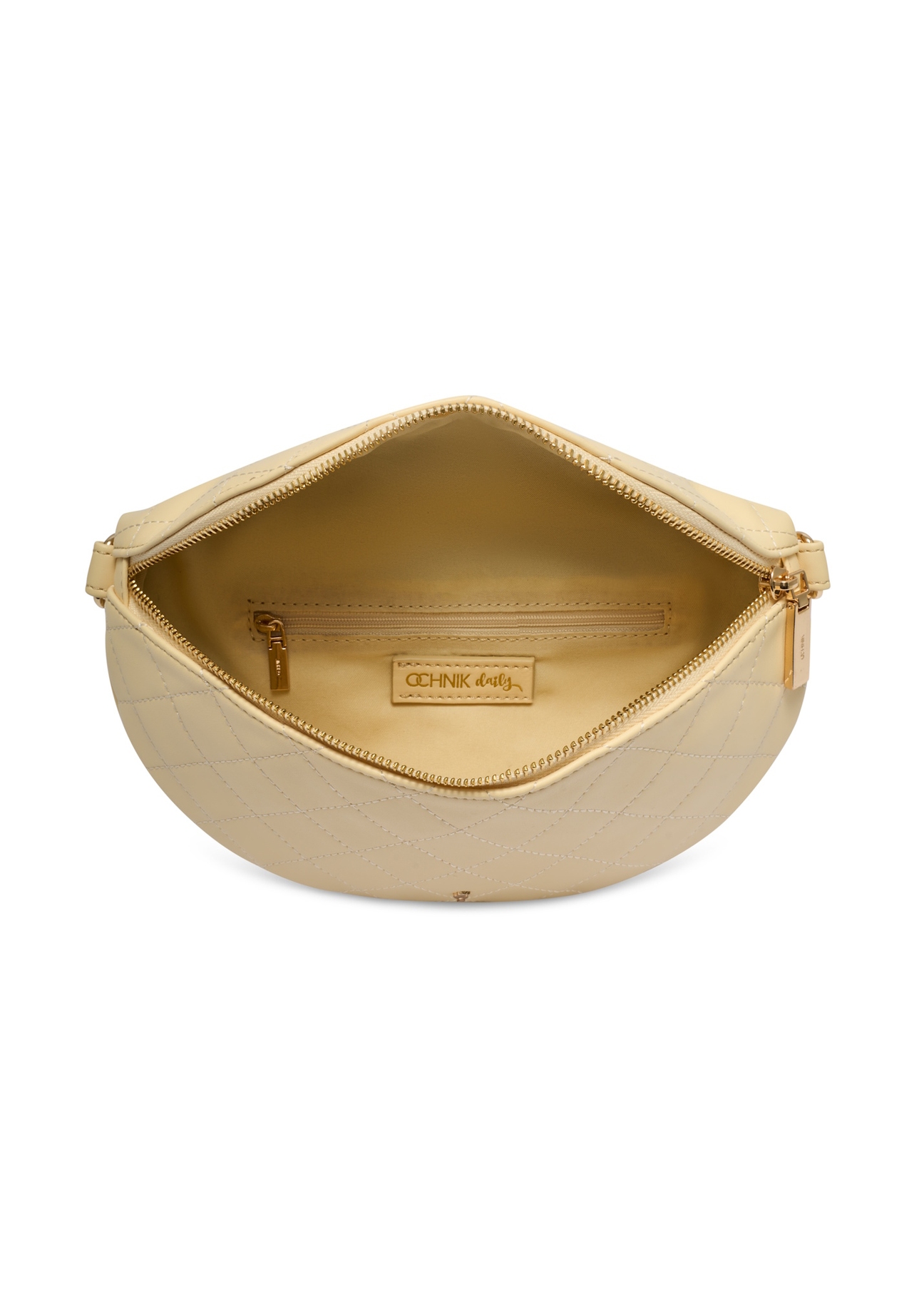 Стьобана жіноча поясна сумка світло-жовтого кольору TOREC-0878-2A(W26)