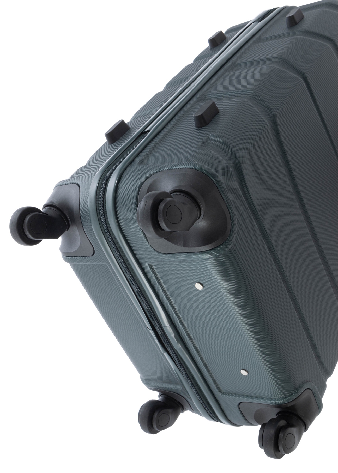 Велика валіза на колесах WALAB-0077-8C-28(W26), вигляд виробу на колесах на білому фоні.