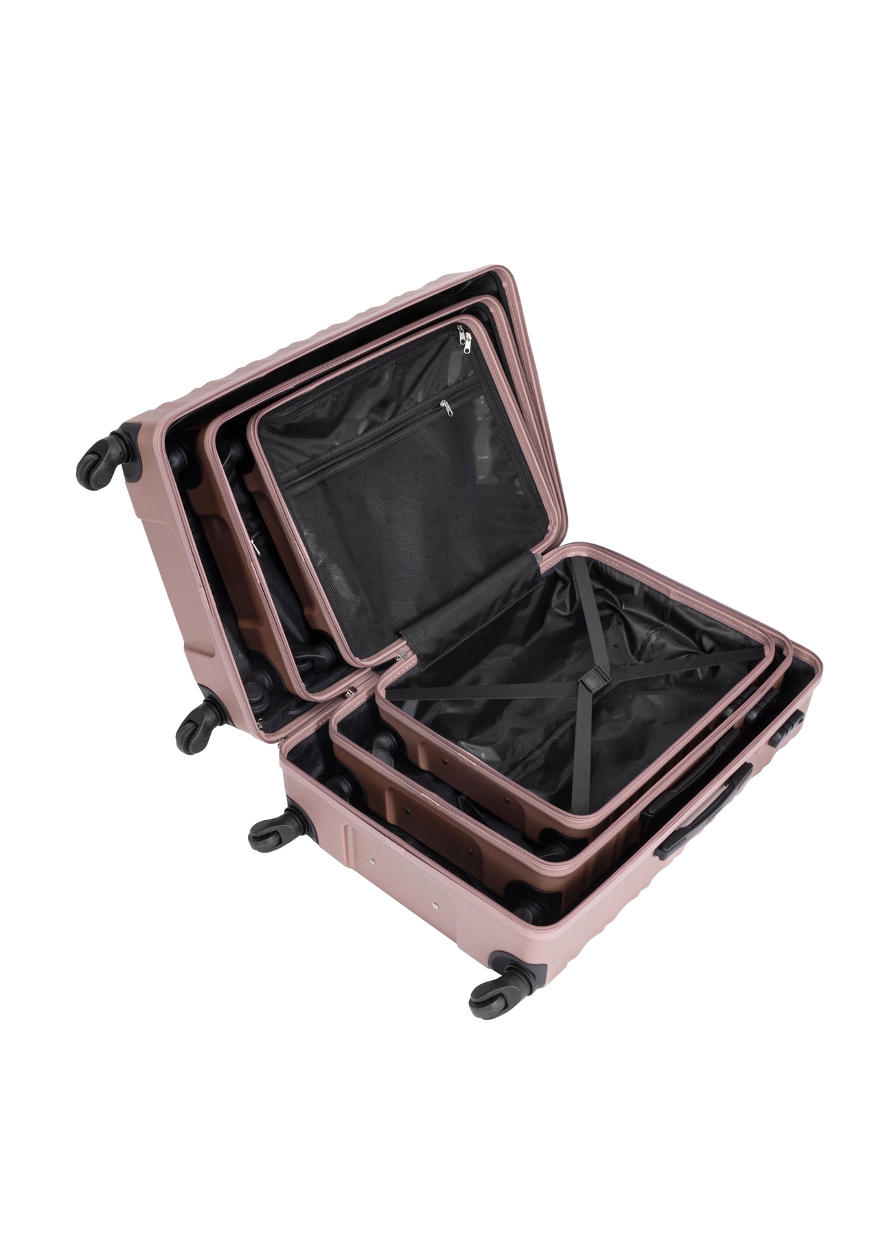 Комплект валіз-колясок WALAB-0081-5X(W26) 19'/24'/28', вигляд виробу всередині на білому тлі.