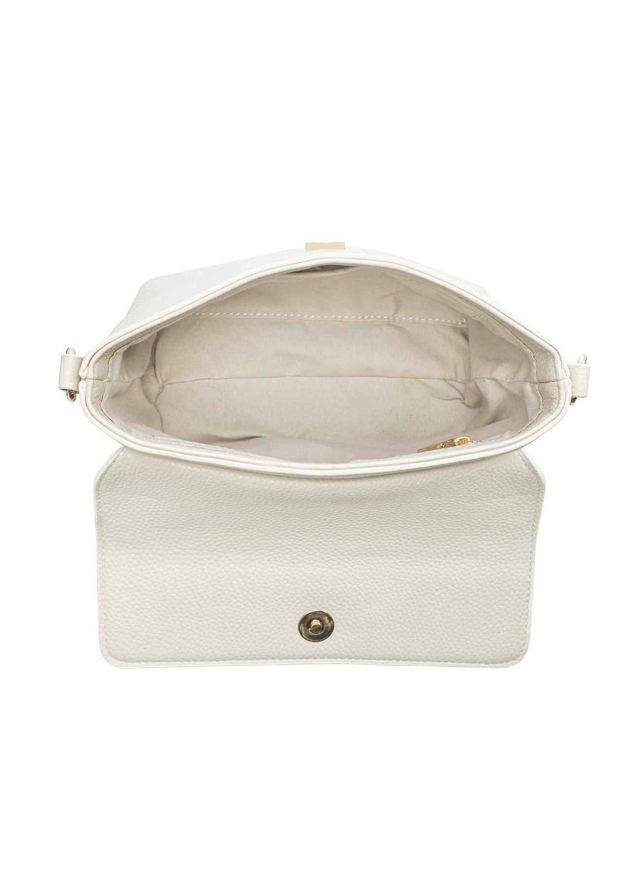 Kremowa mała torebka damska na ramię TOREC-0916-0B(W26)