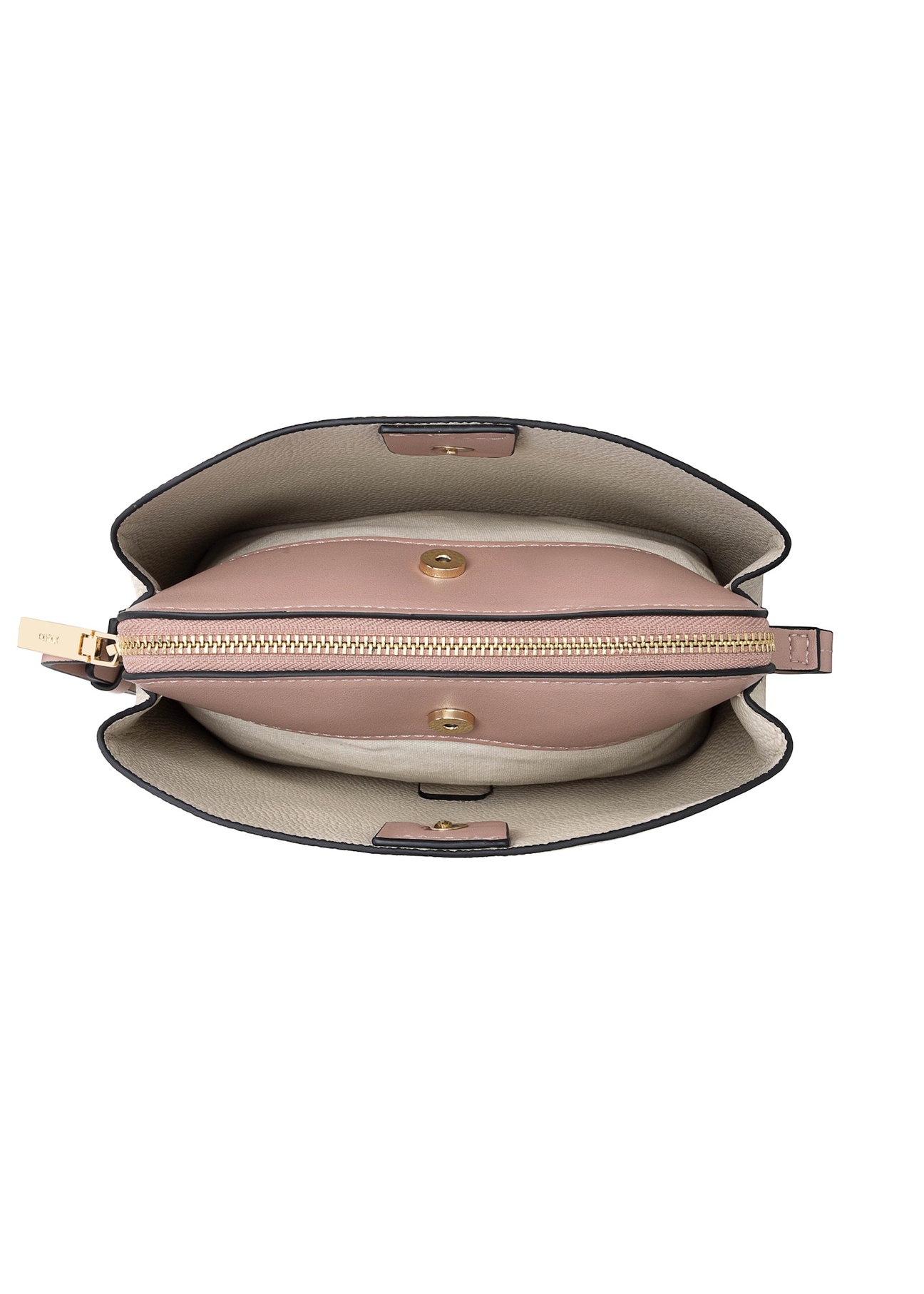 Кремова маленька жіноча сумочка TOREC-0768-0P(W26), вигляд виробу всередині на білому тлі.