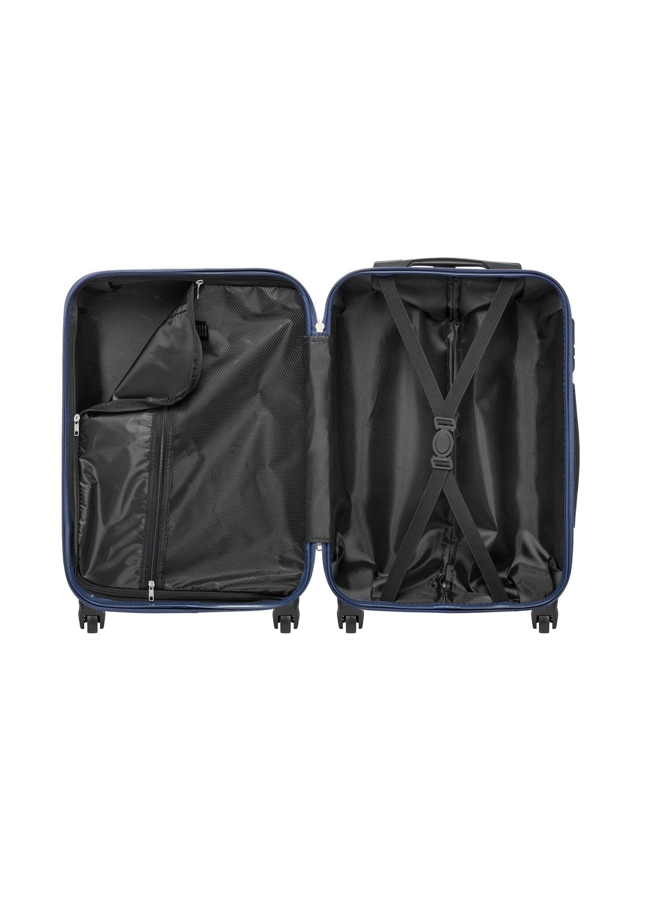 Маленька валіза на колесах WALAB-0077-7D-19(W26), вигляд виробу всередині на білому тлі.