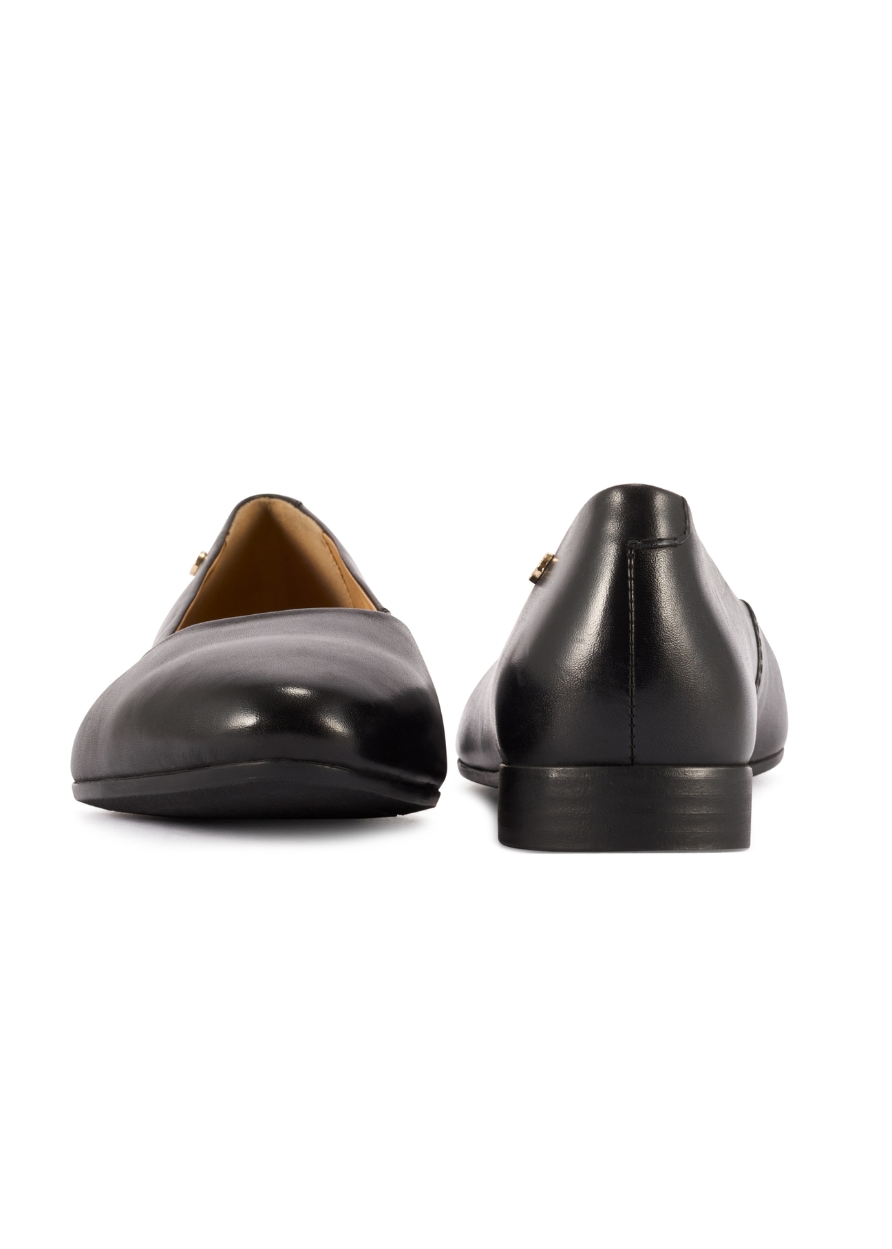 Жіночі чорні шкіряні балерини BUTYD-1049B-99(W26)