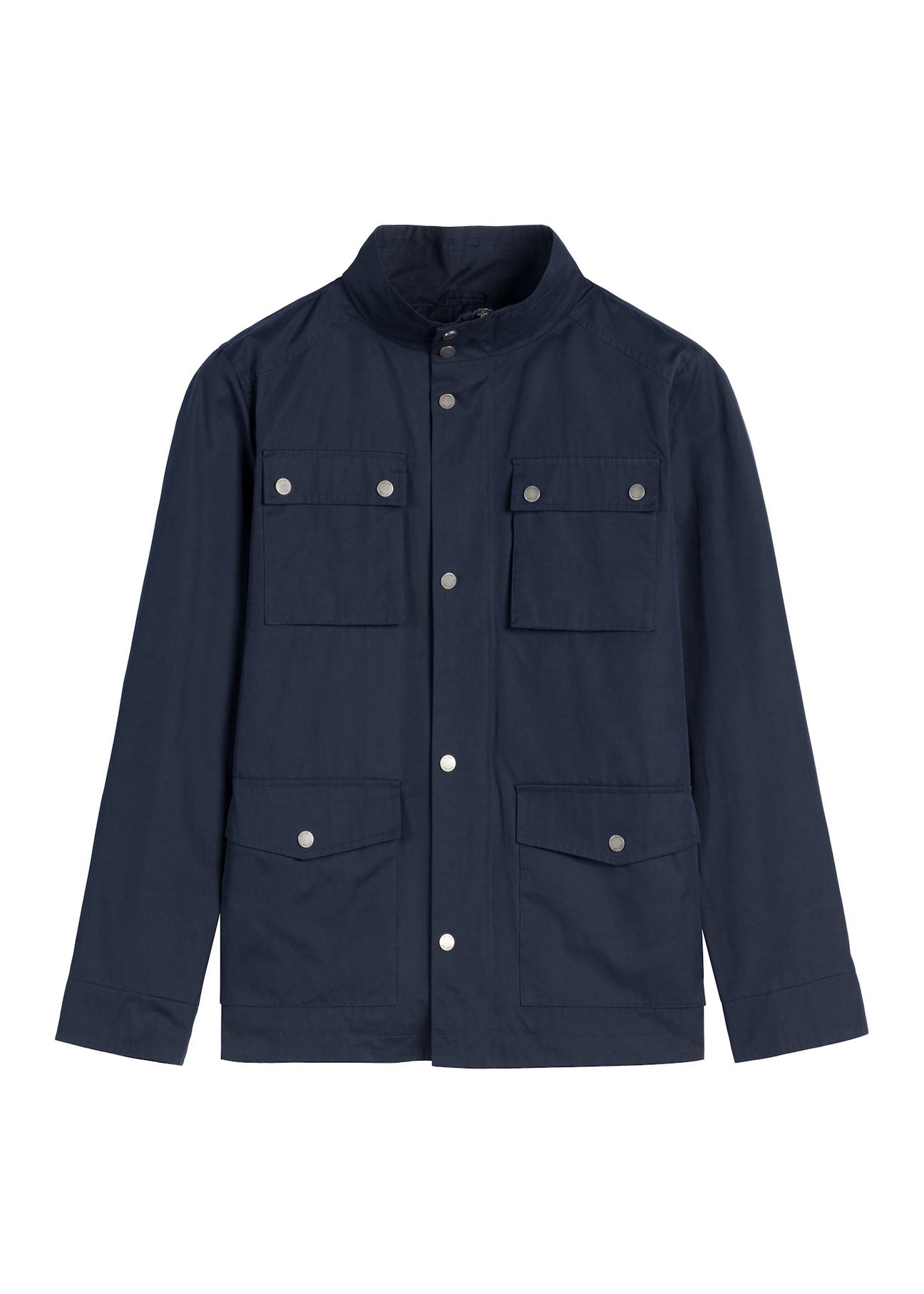 Чоловіча темно-синя перехідна куртка KURMT-0376-7D(W26), вигляд виробу спереду на білому тлі.