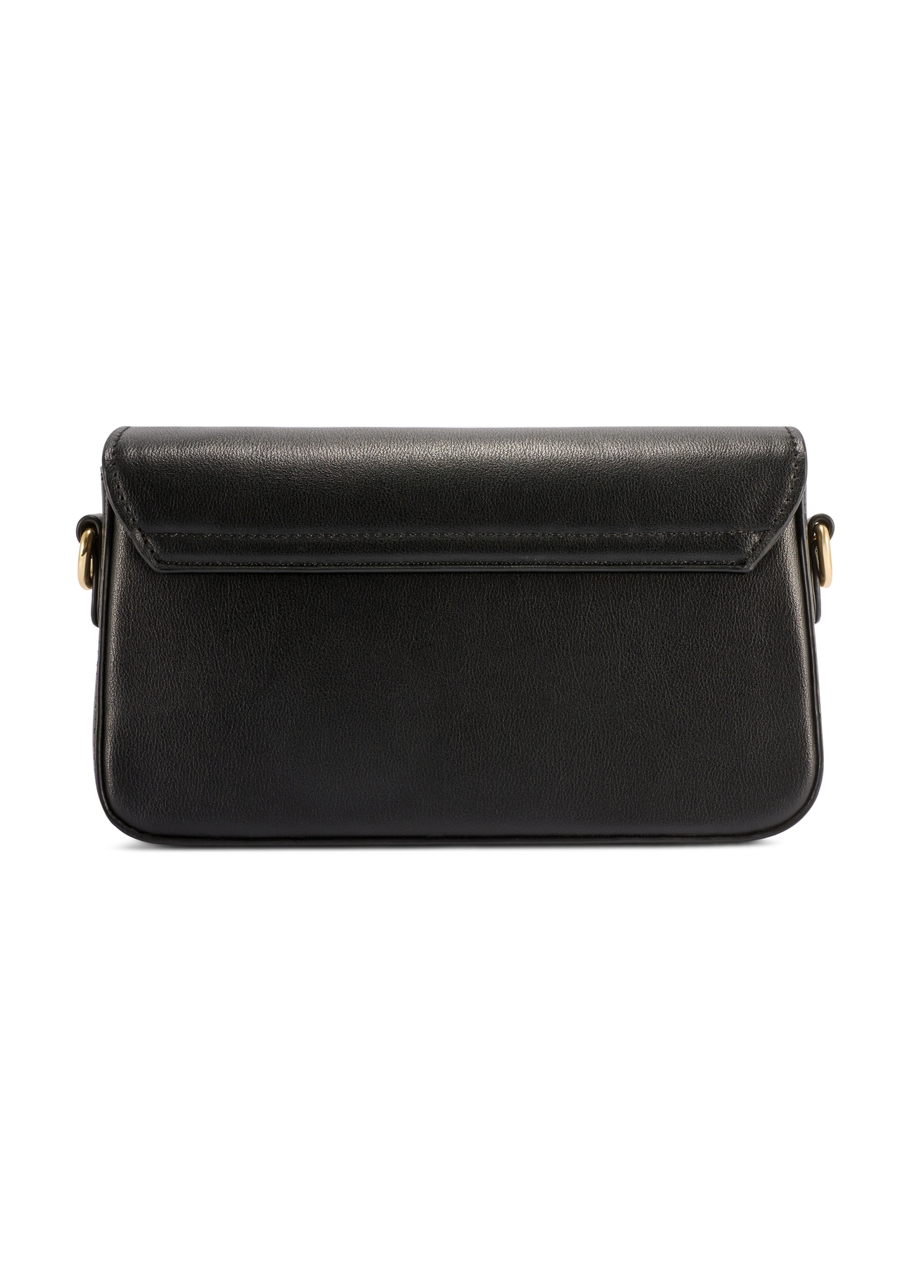 Маленька чорна жіноча сумочка TOREC-1171-99(W26), вигляд виробу зі зворотного боку на білому фоні.