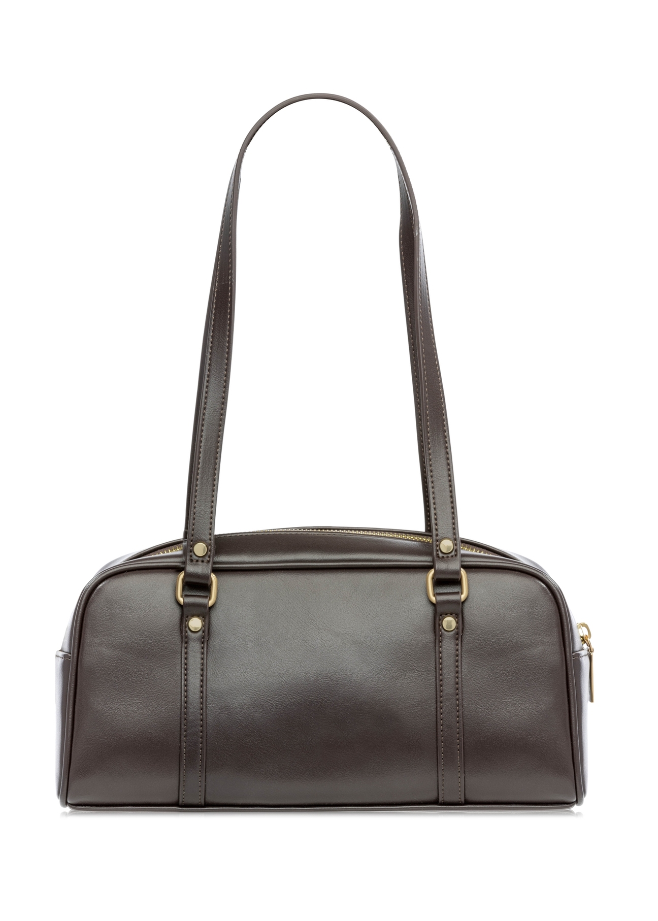 Темно-коричнева сумка через плече TOREC-1233-1I(W26), вигляд виробу через задню частину на білому фоні.