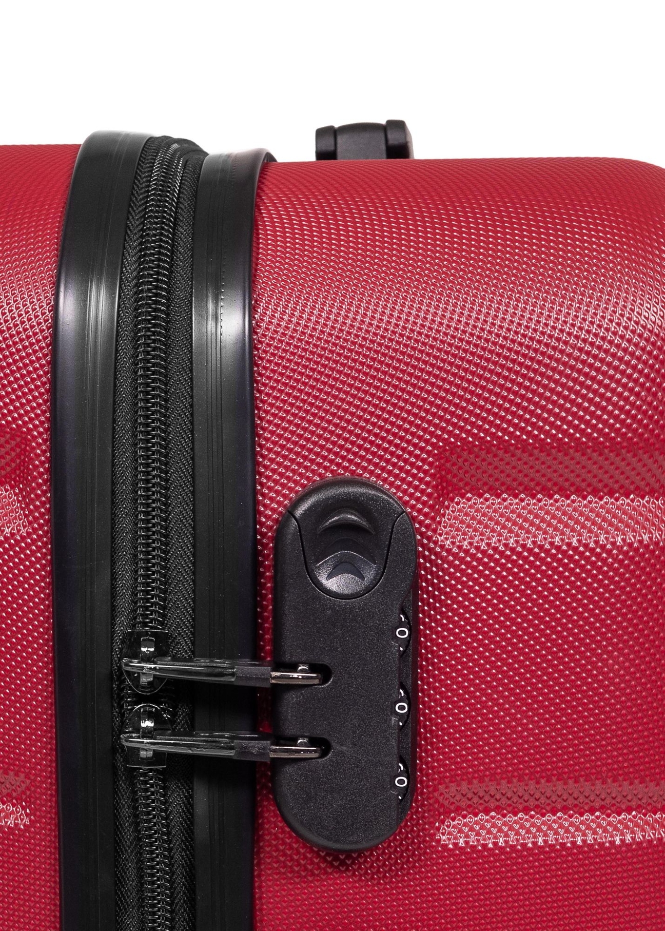 Комплект валіз на колесах 19''/24''/28'' WALAB-0067-4D(W26), вигляд замка виробу на білому фоні.