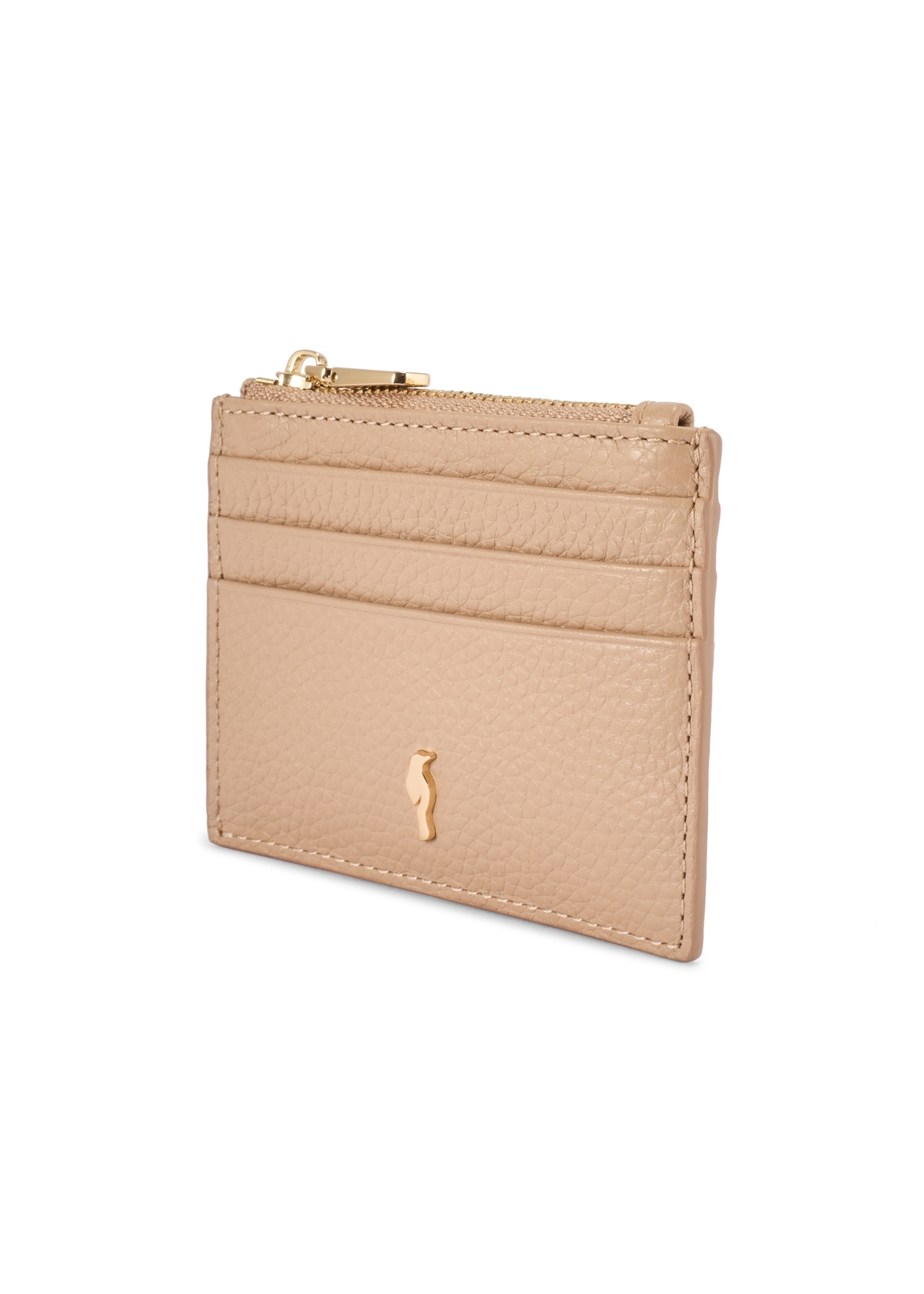 Маленький жіночий шкіряний гаманець PORES-0806R-1B(W26), діагональний вигляд виробу на білому тлі.