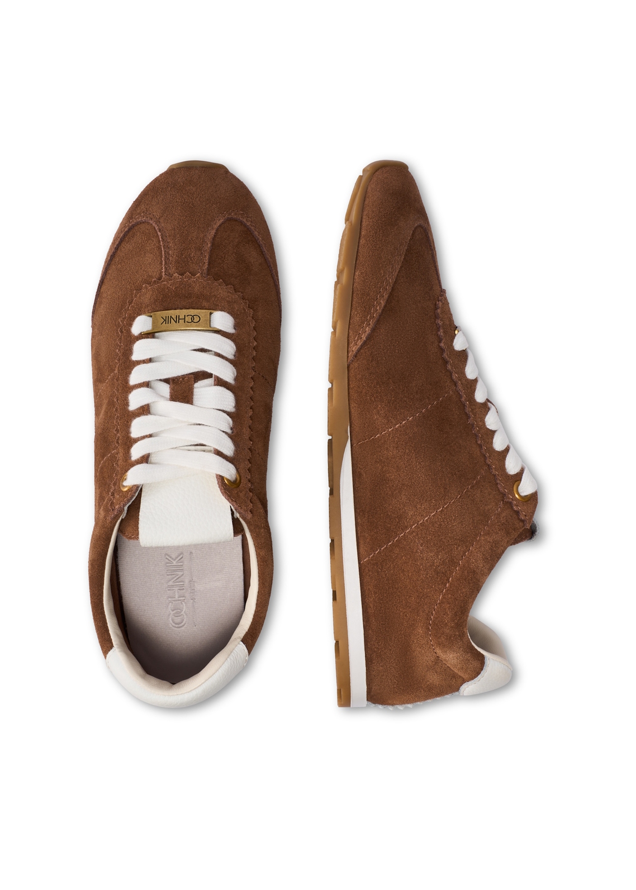 Жіноче замшеве взуття верблюжого кольору BUTYD-1276-1D(W26), вигляд виробу зверху на білому фоні.