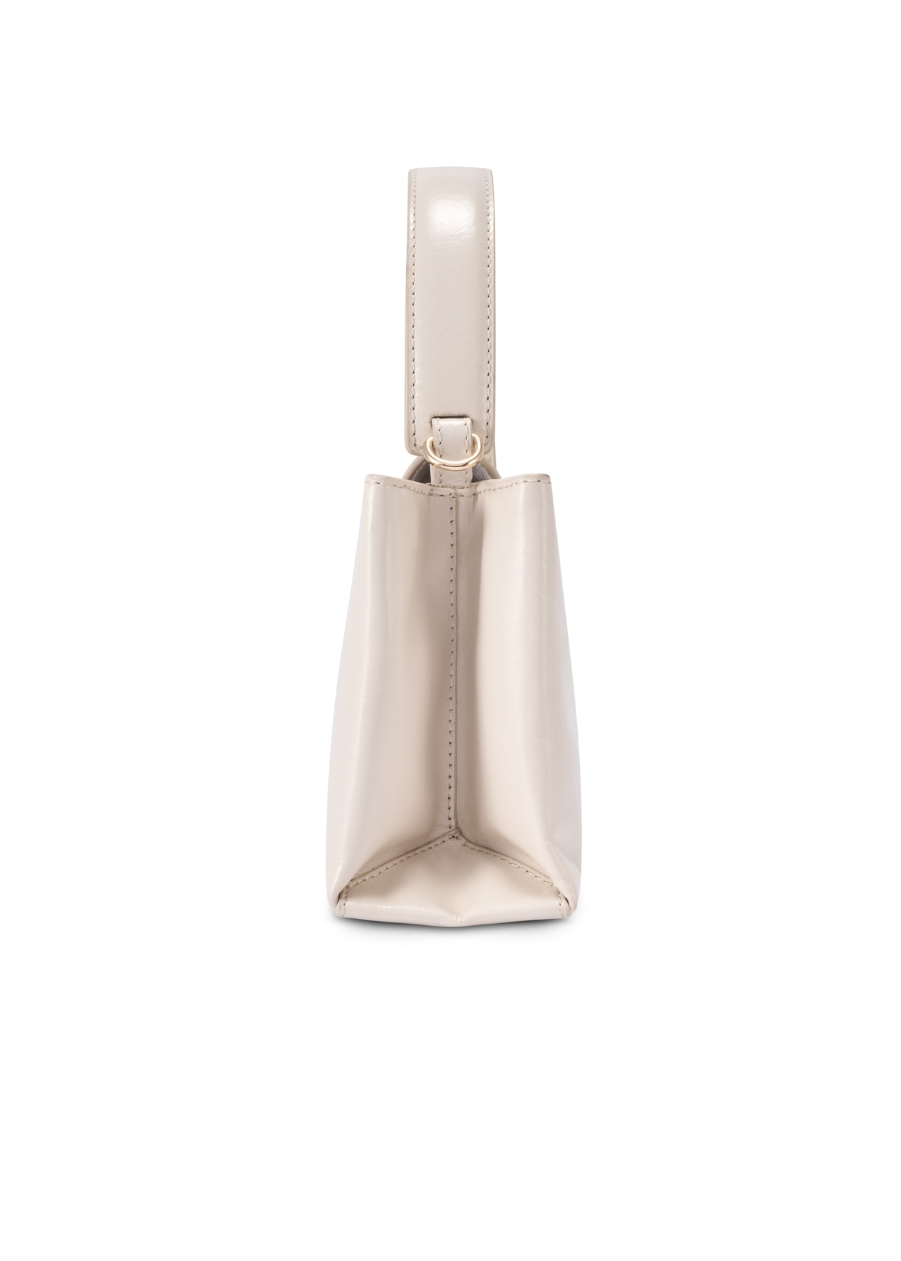 Кремова шкіряна сумка-дошка TORES-1270-0B(W26), вигляд виробу збоку на білому фоні.