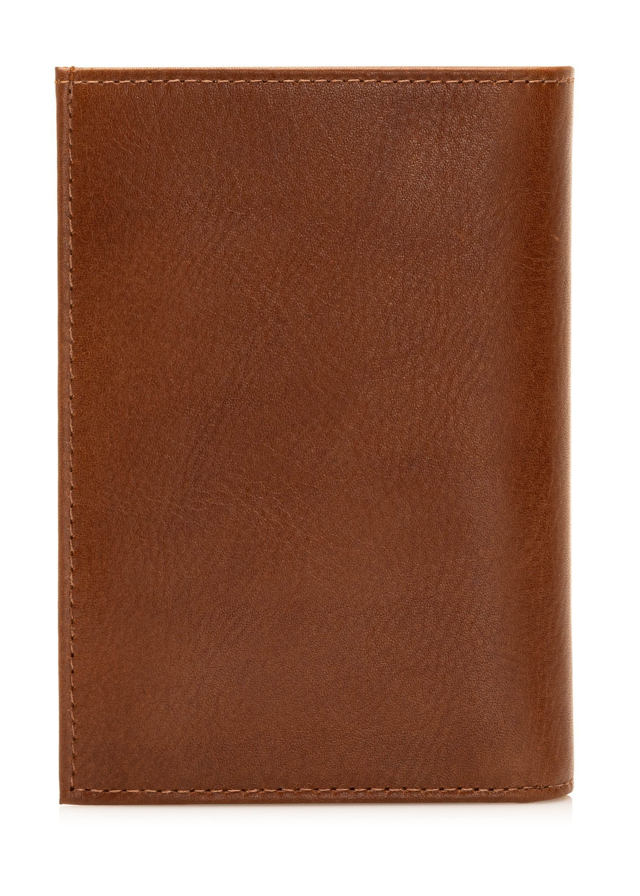 Чоловічий гаманець коньячного кольору PORMS-0300A-88(Z25), вигляд виробу ззаду на білому фоні.