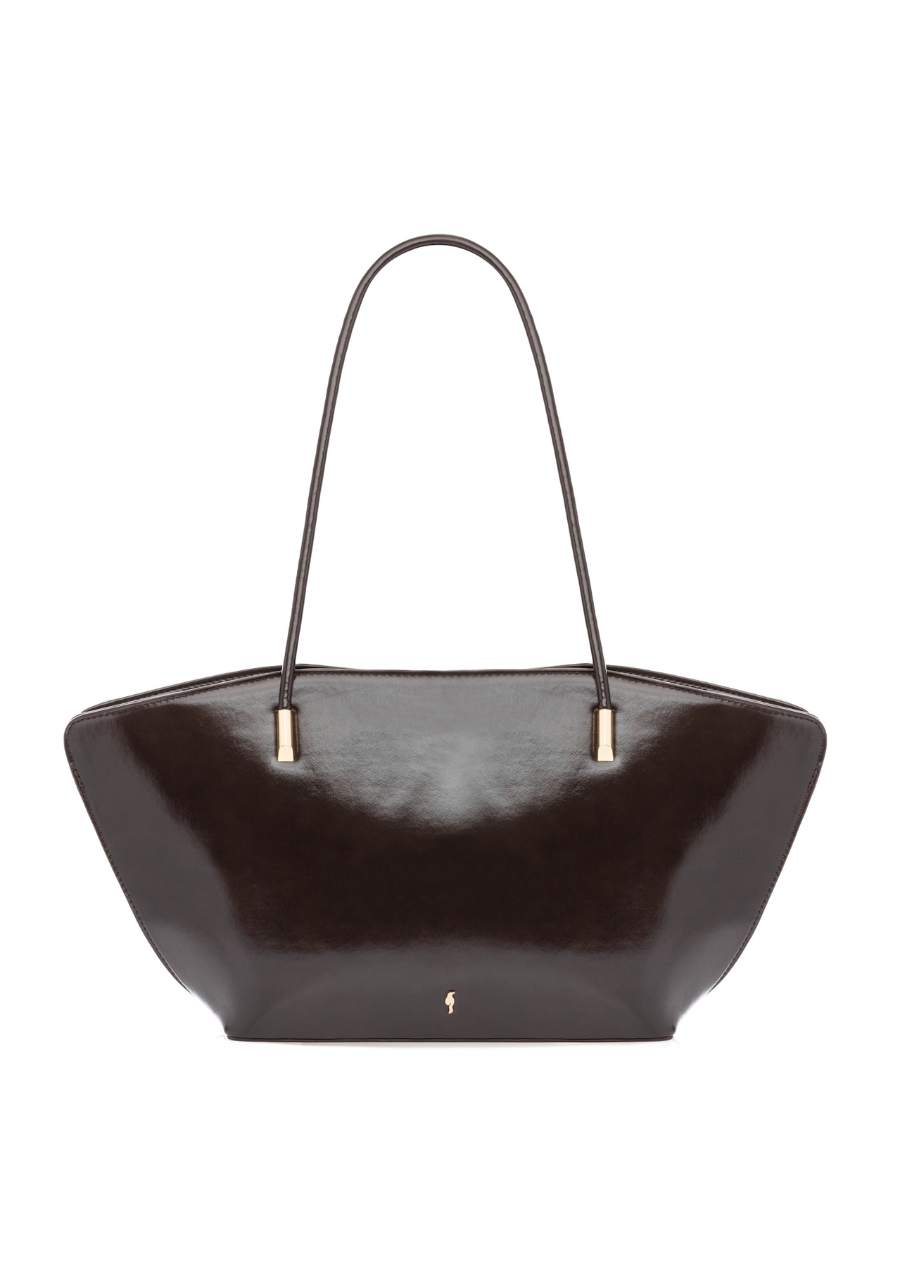 Коричнева жіноча сумка через плече TOREC-1237-1I(W26), вигляд виробу спереду на білому тлі.