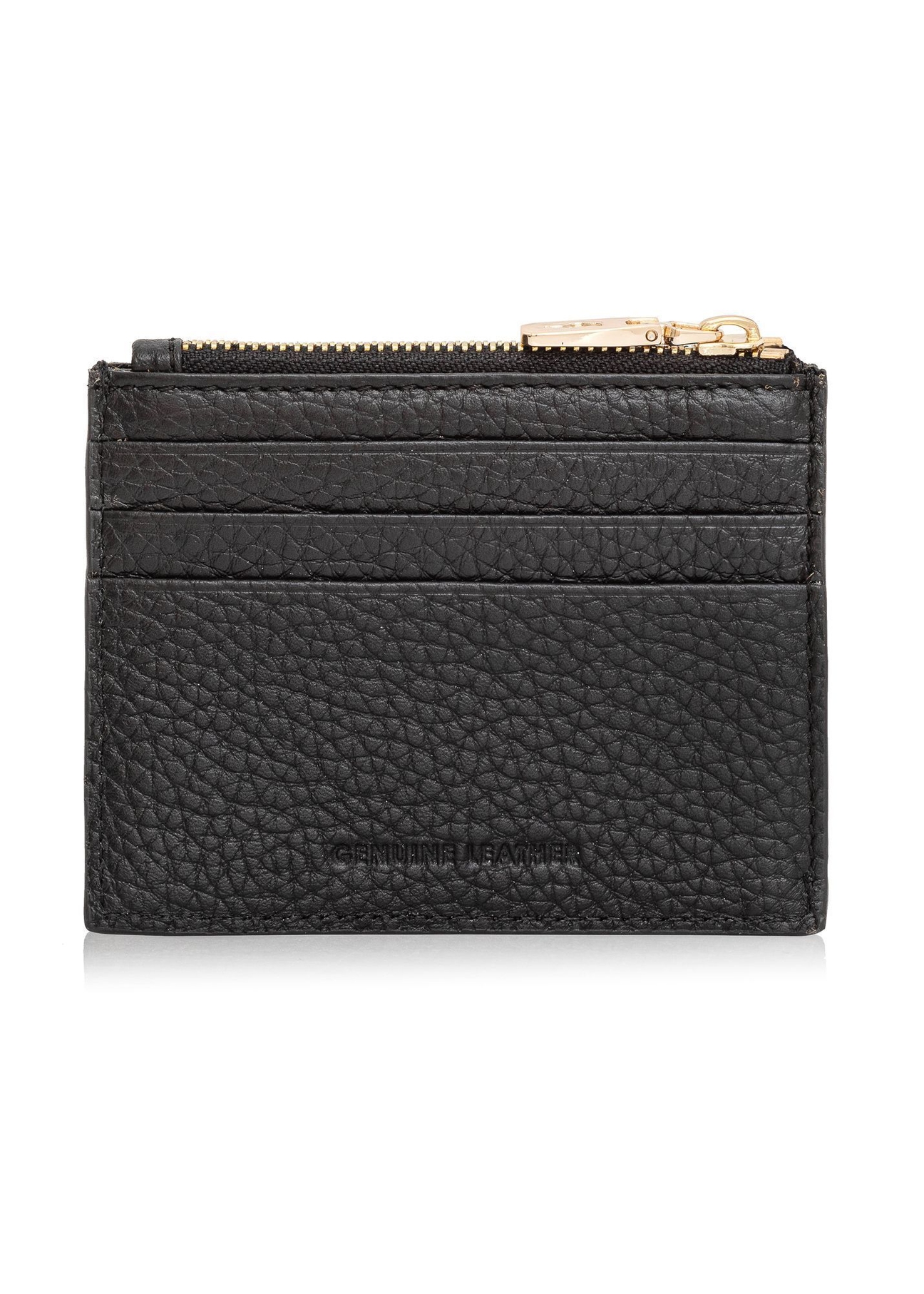 Маленький жіночий шкіряний гаманець PORES-0806R-99(Z25) вид ззаду на білому тлі.