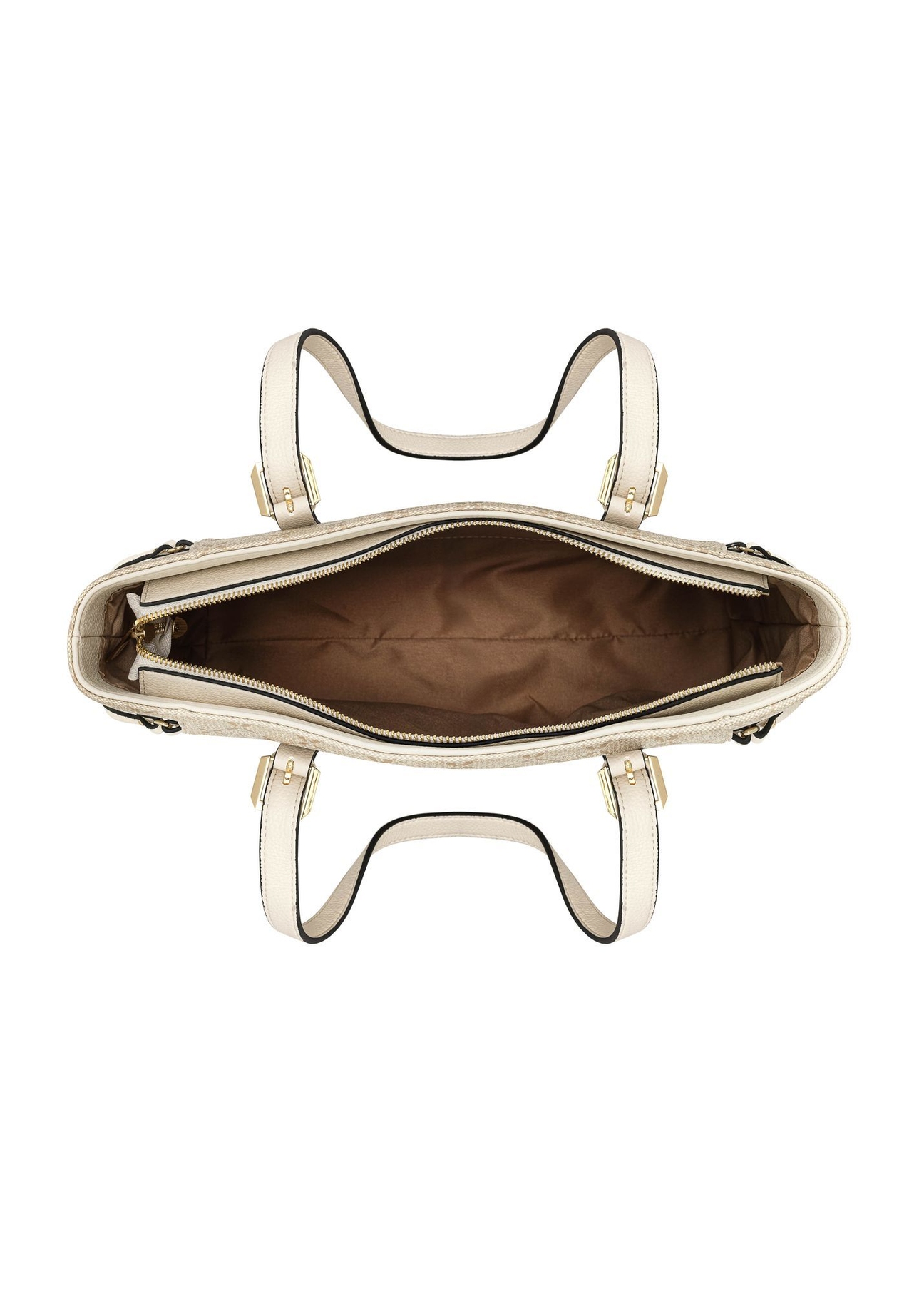 Бежева сумка-шоппер з монограмою TOREC-1029-81(W25)-05