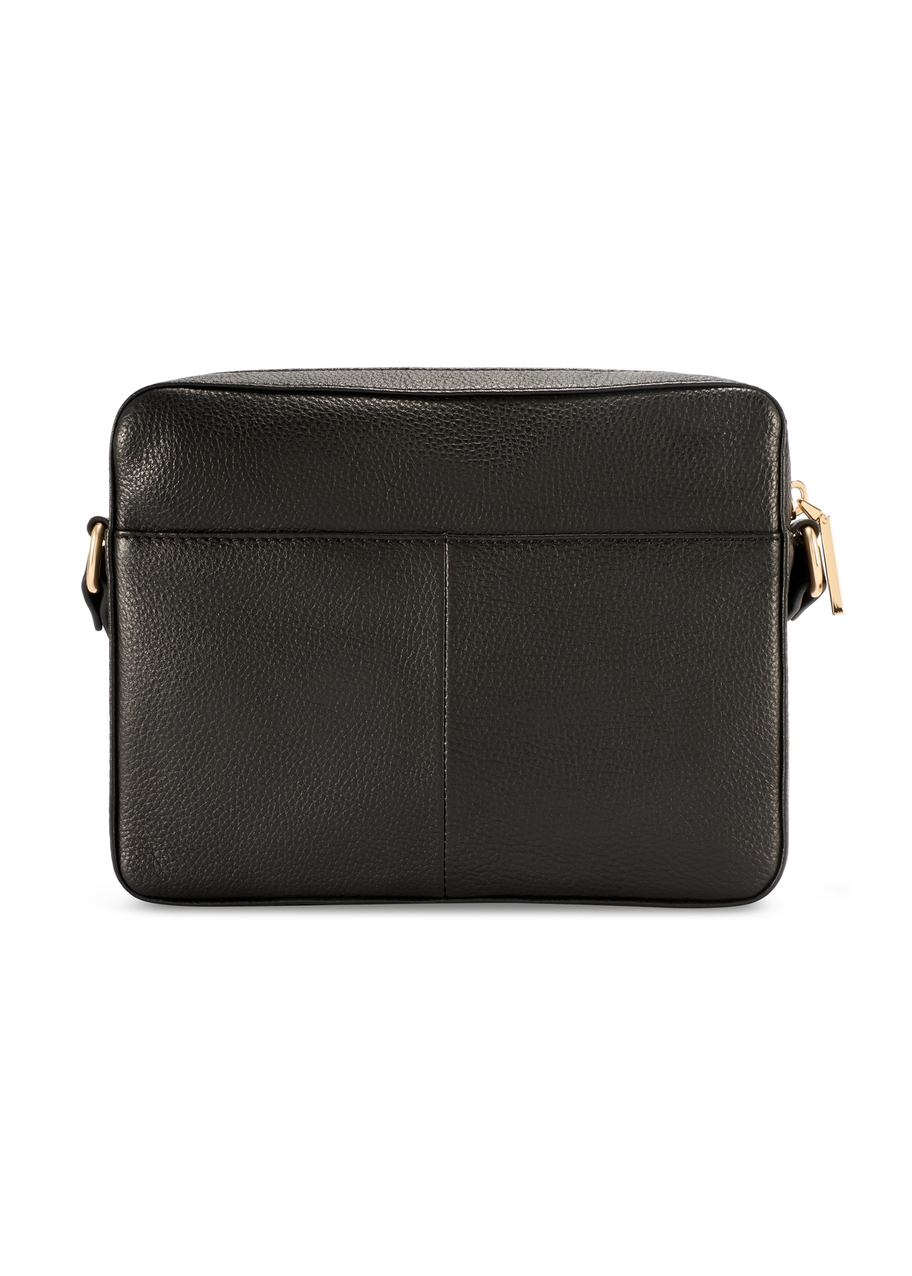 Чорна маленька шкіряна жіноча сумочка TORES-1269-9I(W26), вигляд виробу зі зворотного боку на білому фоні.