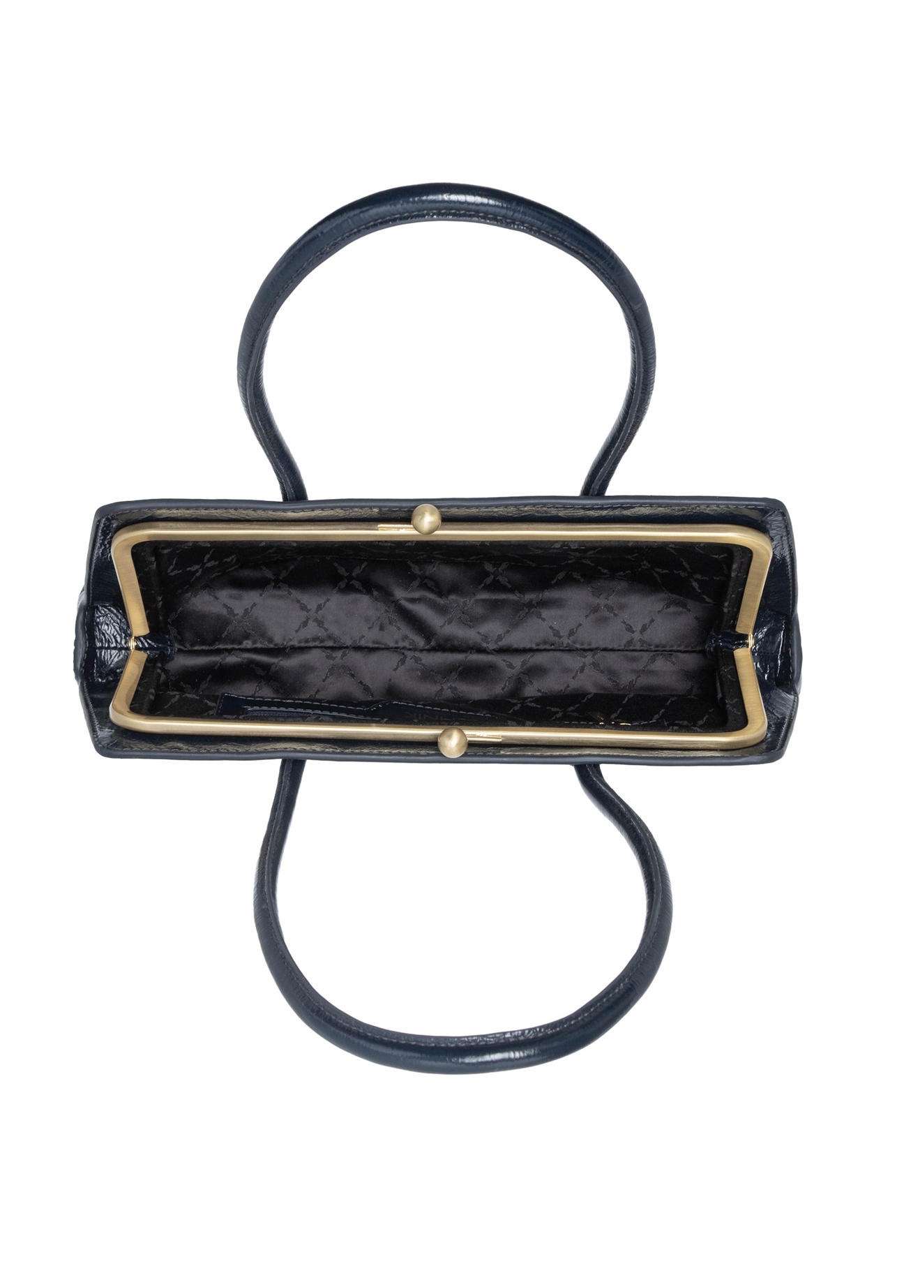 Темно-синя маленька шкіряна жіноча сумка TORES-1293-7EW26), вигляд товару всередині на білому фоні.