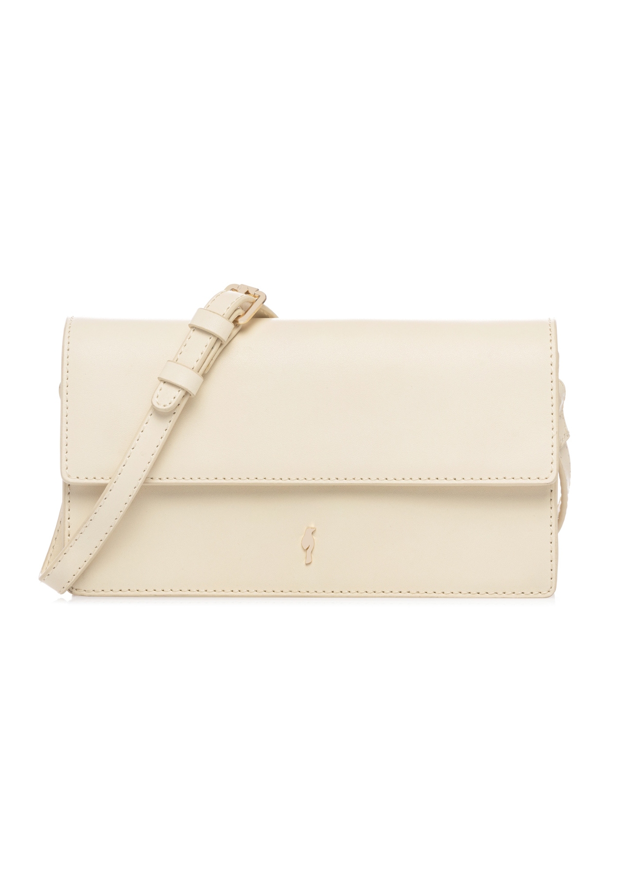 Маленька шкіряна жіноча сумка через плече TORES-1290-2A(W26), вигляд виробу спереду на білому тлі.