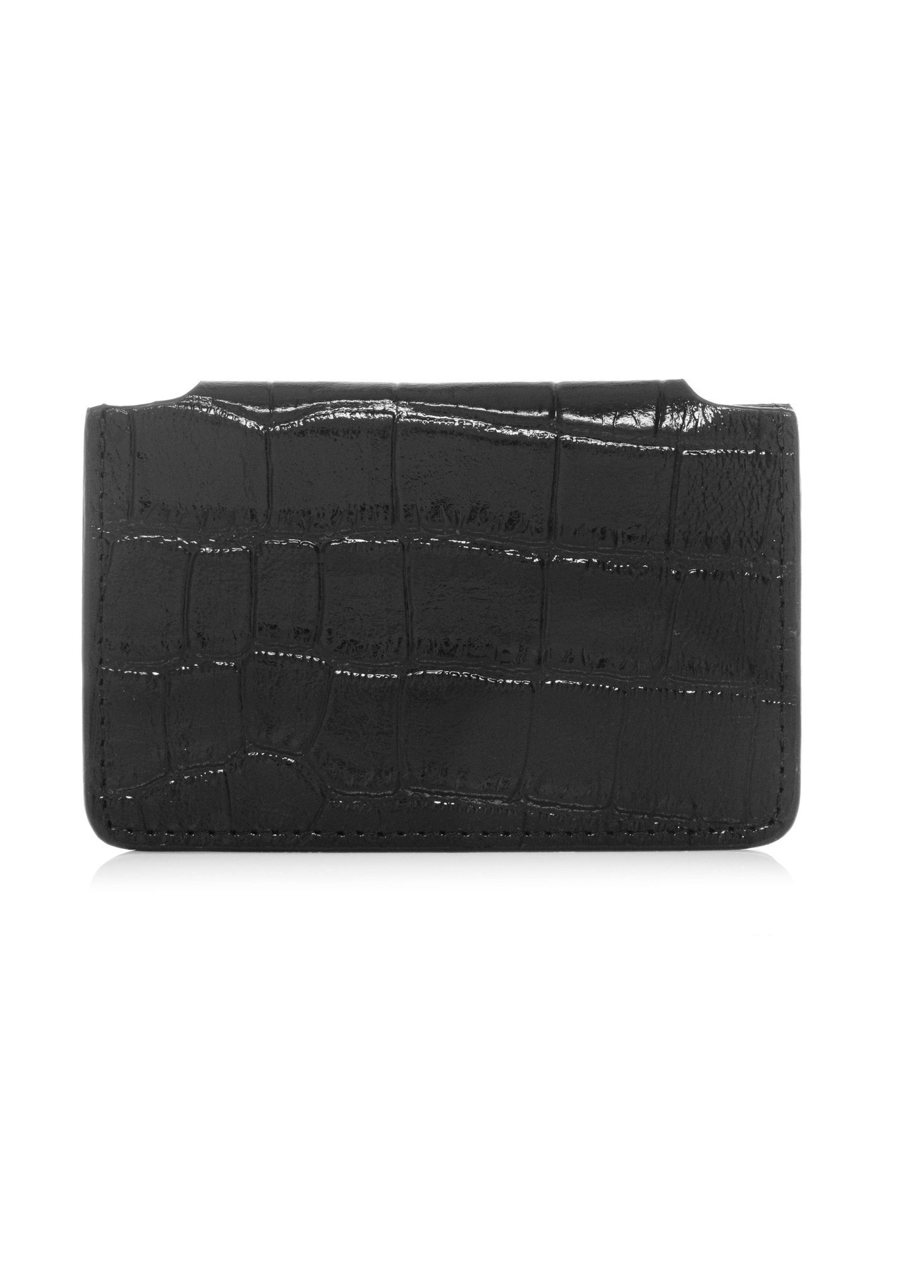 Mały czarny skórzany portfel damski PORES-0890B-99(Z25)