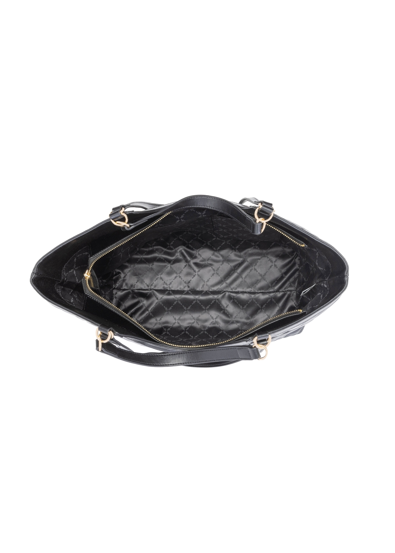 Велика стьобана жіноча сумка TOREC-1118-99(W26), вигляд виробу всередині на білому тлі.