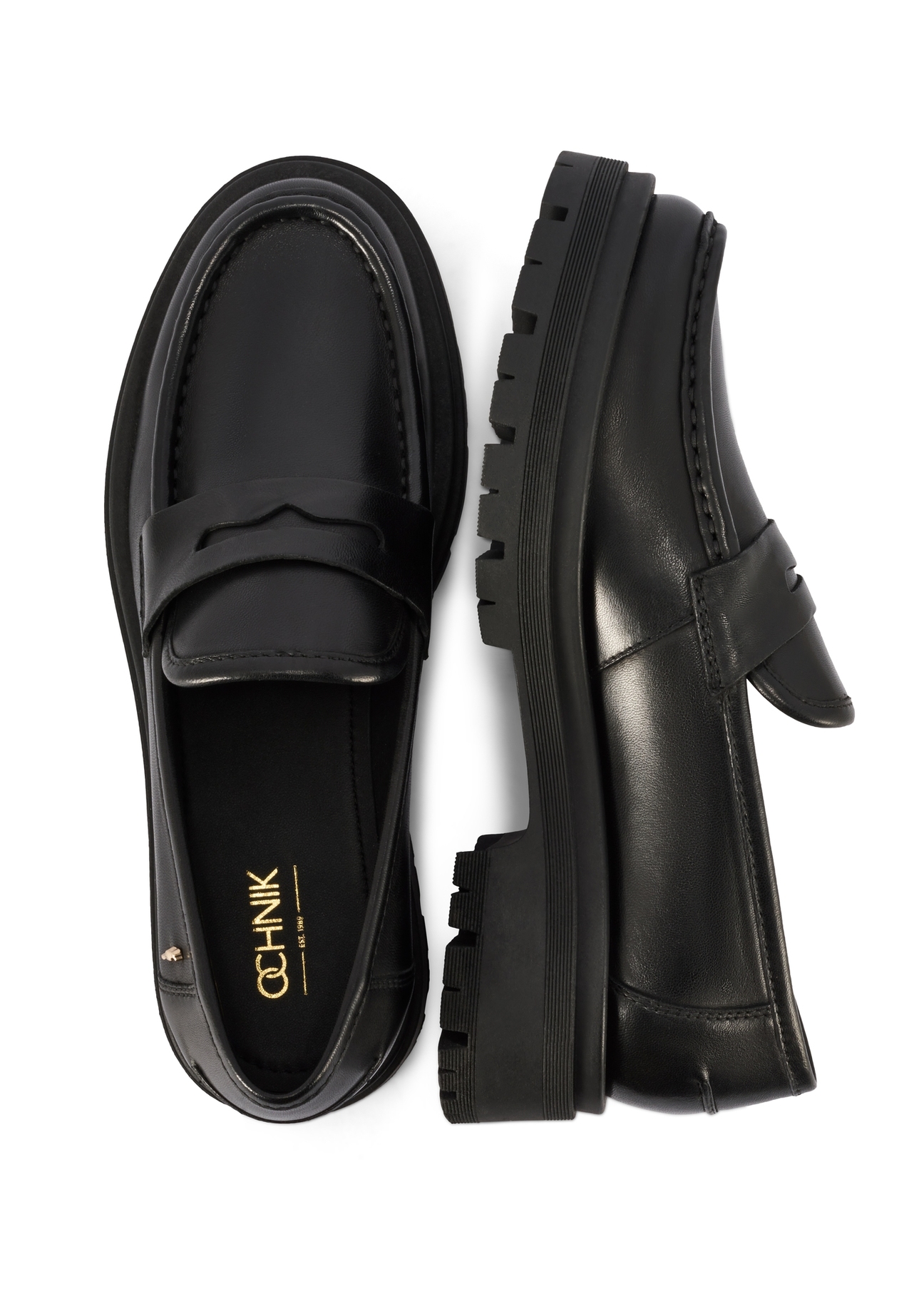 Жіночі чорні шкіряні мокасини BUTYD-1069-99(W26)