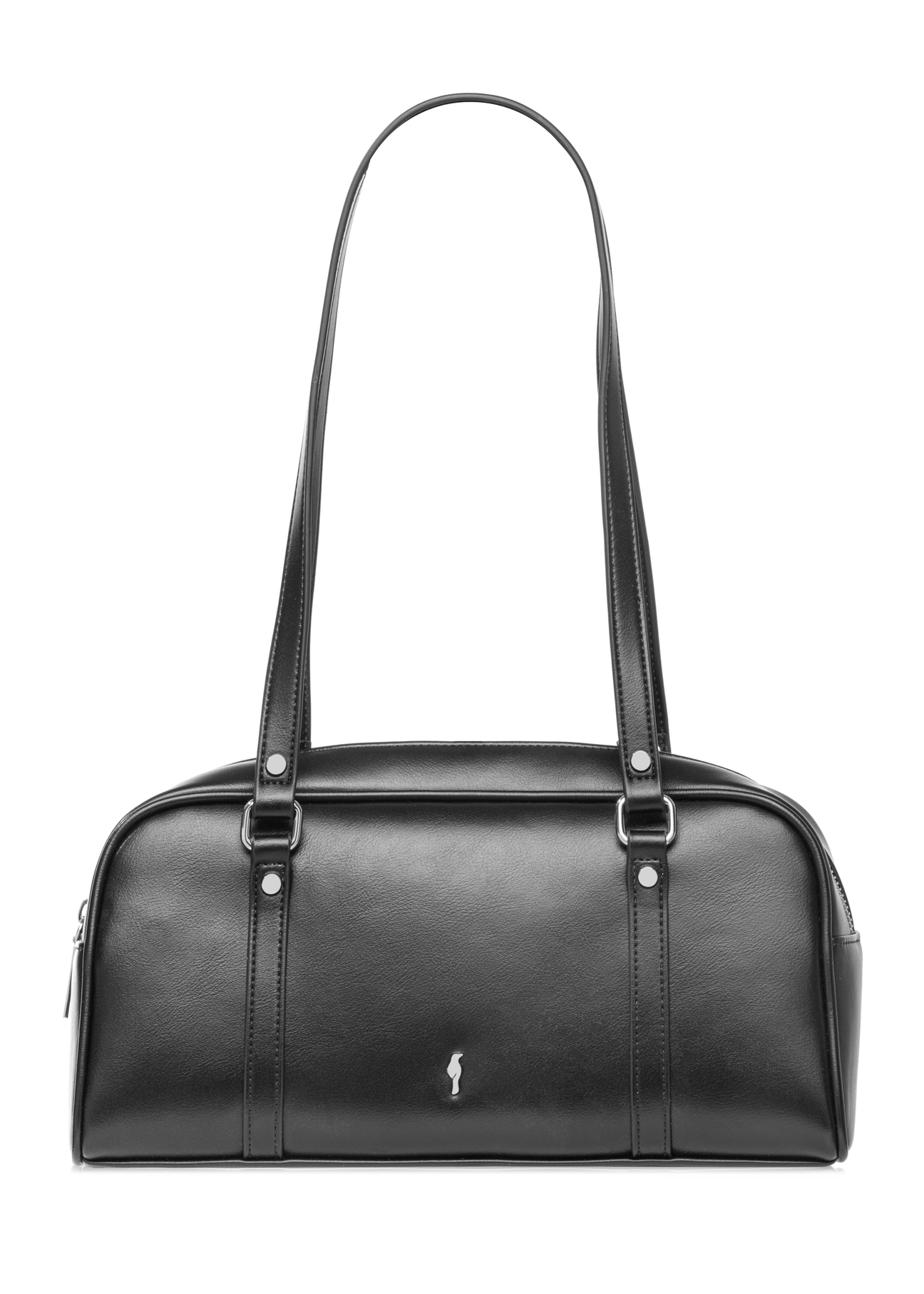 Чорна сумка через плече TOREC-1233-9G(W26), вигляд виробу спереду на білому тлі.