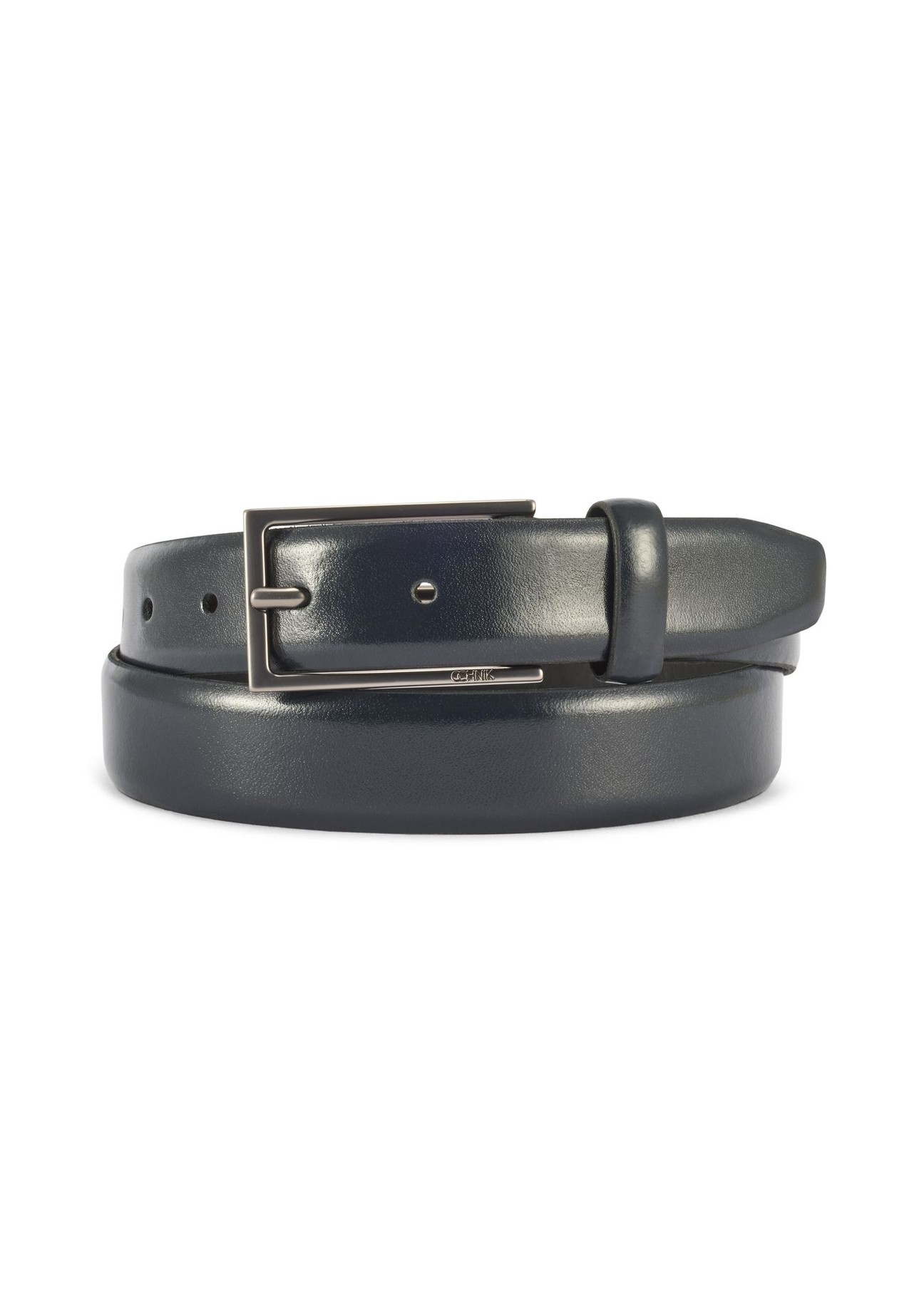 Granatowy skórzany pasek męski PASMS-0256-7E(Z26)