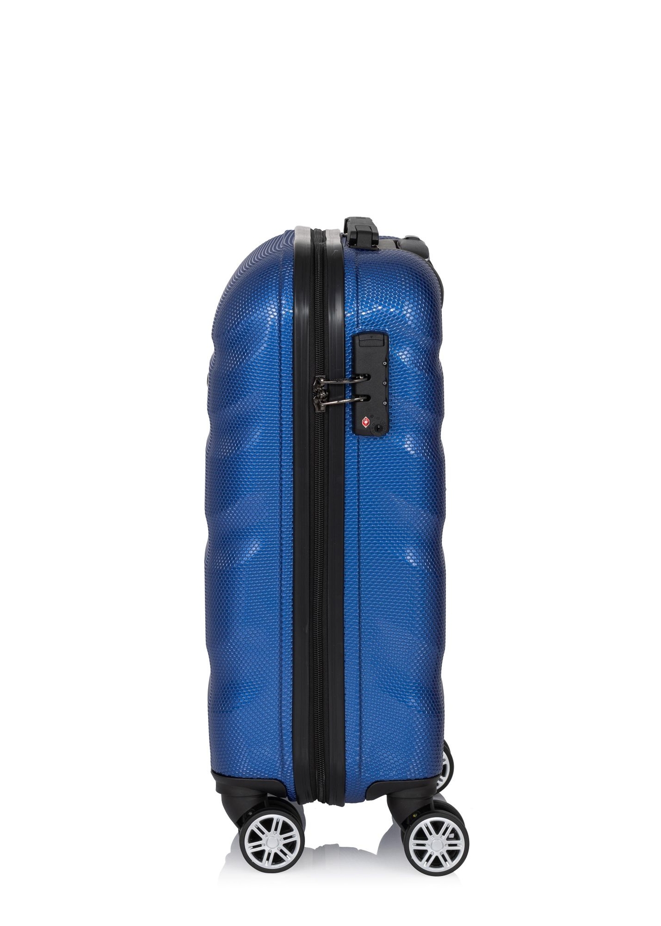 Маленька валіза на колесах WALPC-0012-7C-19(W26), вигляд виробу збоку на білому фоні.