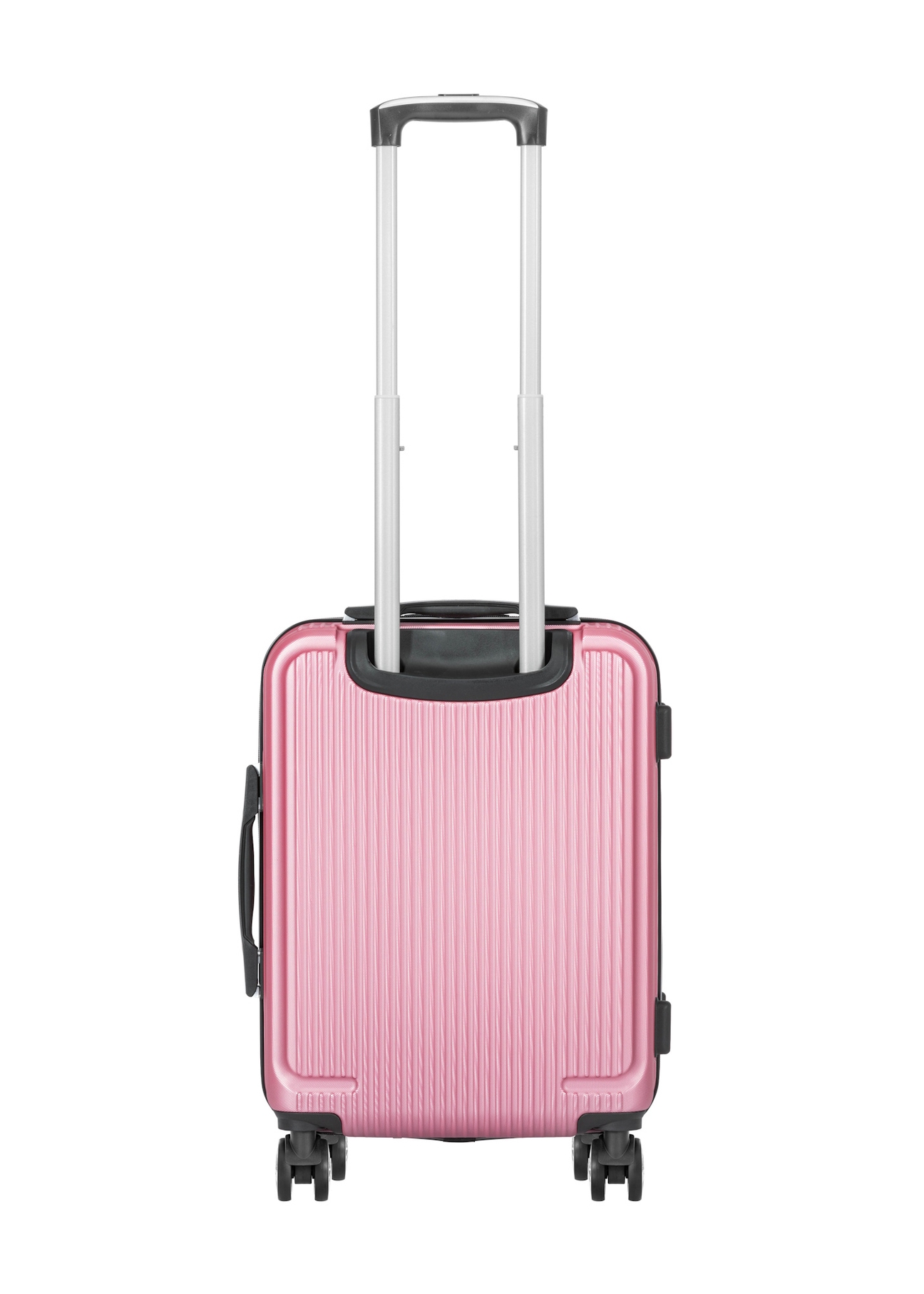 Комплект жорстких валіз на колесах 19"/24"/29" WALAB-0053-5C(W26), вигляд виробу ззаду на білому фоні.