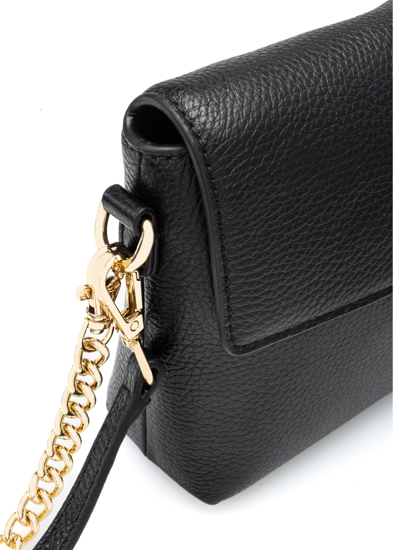 Маленька жіноча шкіряна сумочка TORES-1278-9I(W26), крупний план деталі виробу на білому фоні.