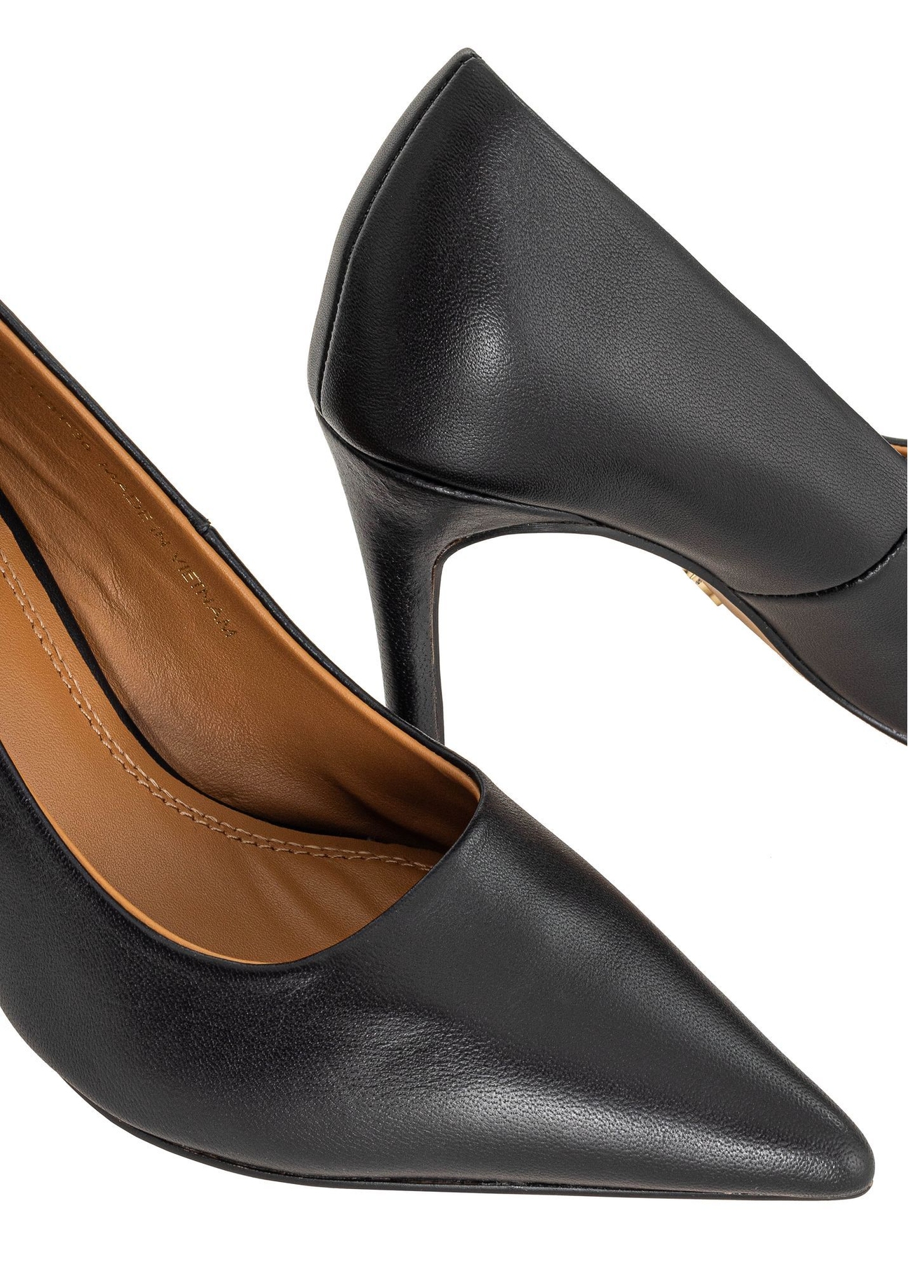 Czarne skórzane szpilki damskie BUTYD-1131A-99(W26)