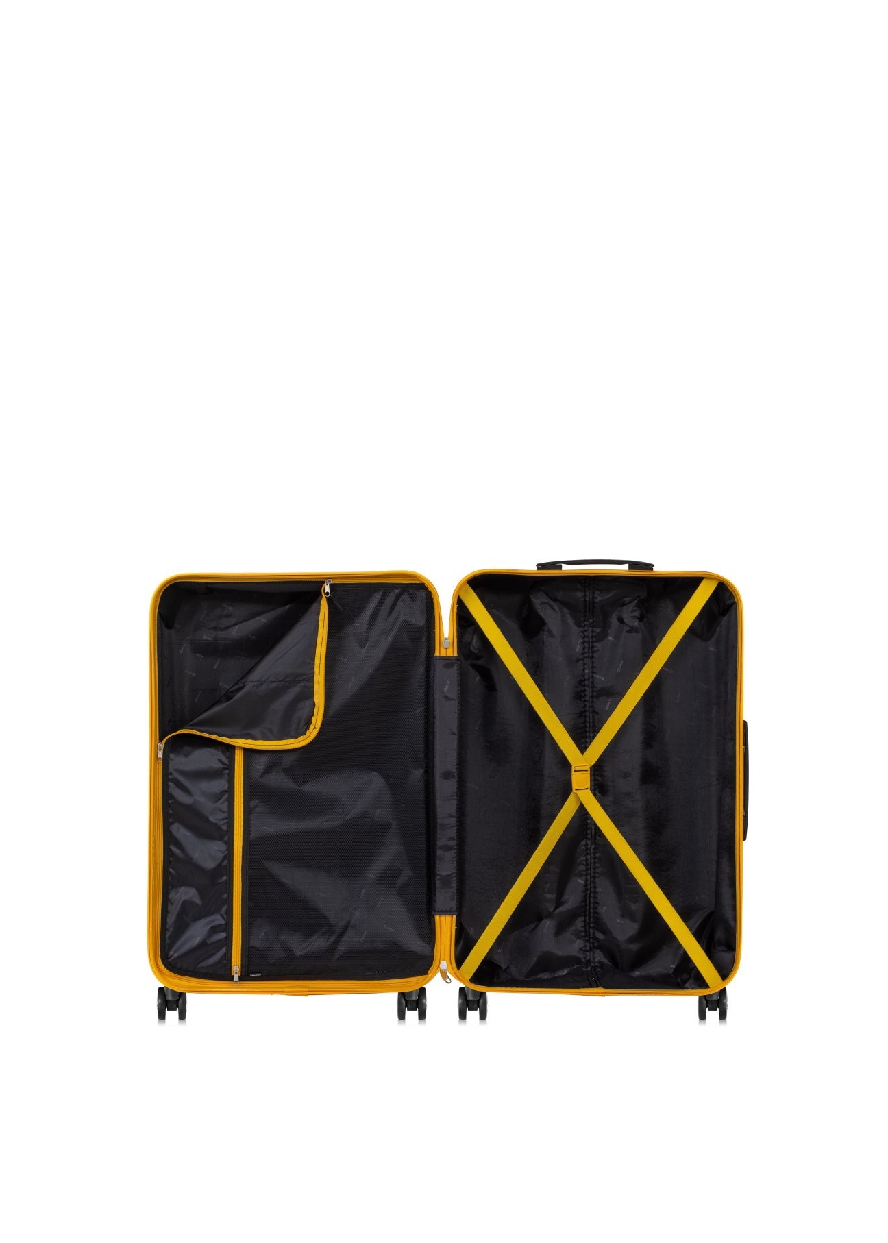 Комплект валіз на колесах 19'/24'/28' WALAB-0040-2B(W26), вигляд виробу всередині на білому тлі.