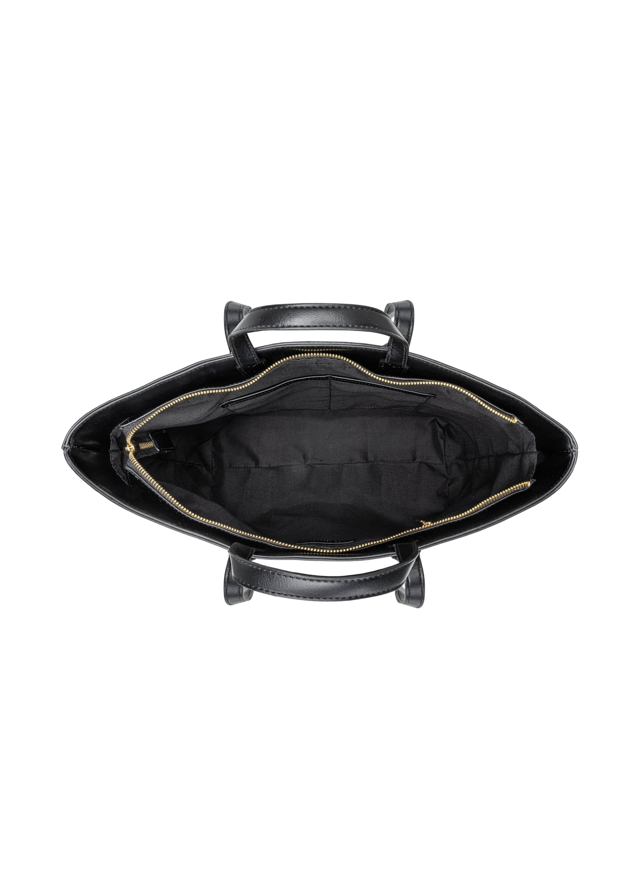 Чорна жіноча сумка-шопер TOREC-1204-99(W26), вигляд товару всередині на білому тлі.