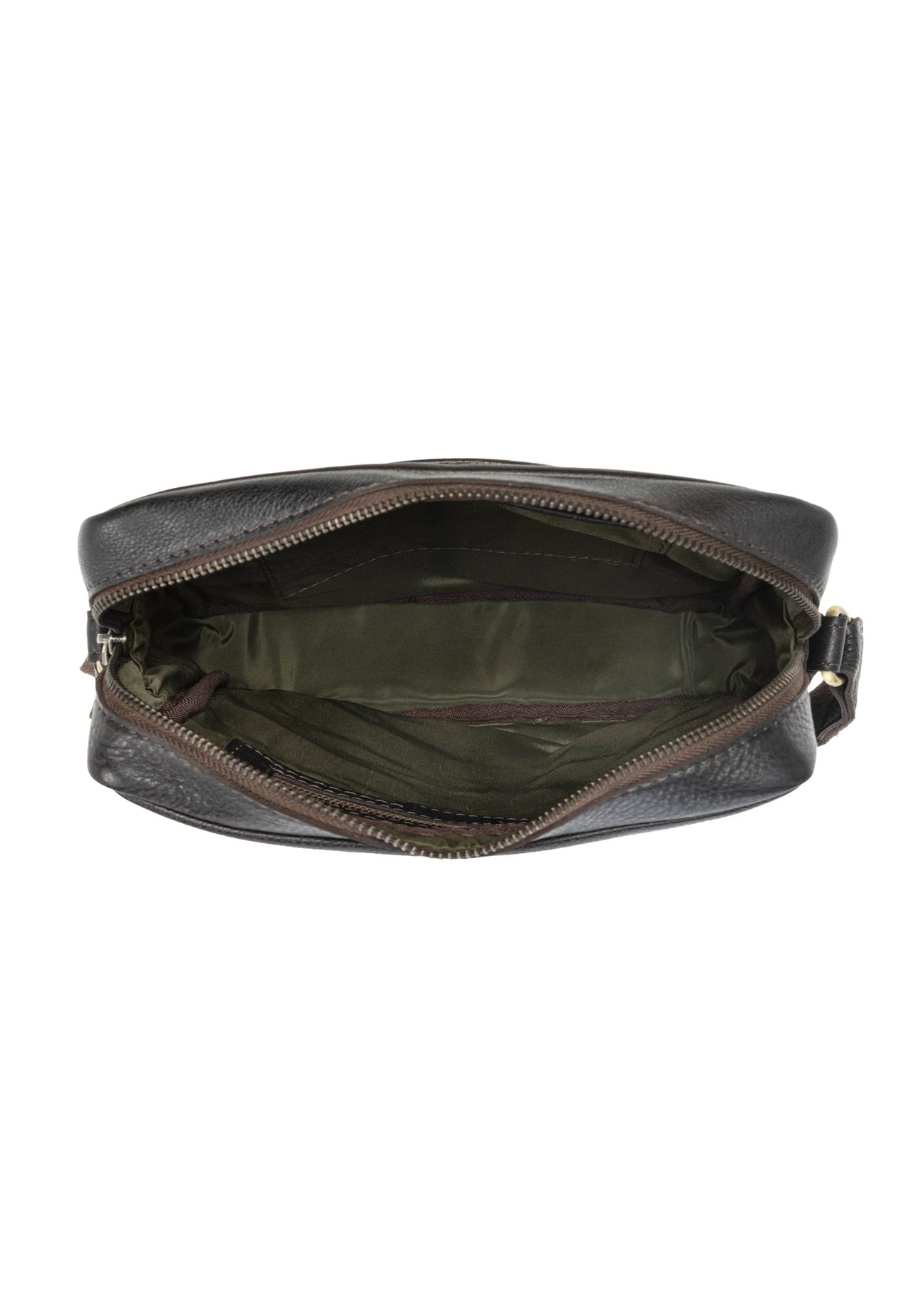 Skórzana saszetka męska w kolorze ciemnobrązowym TORMS-0502-1I(W26)