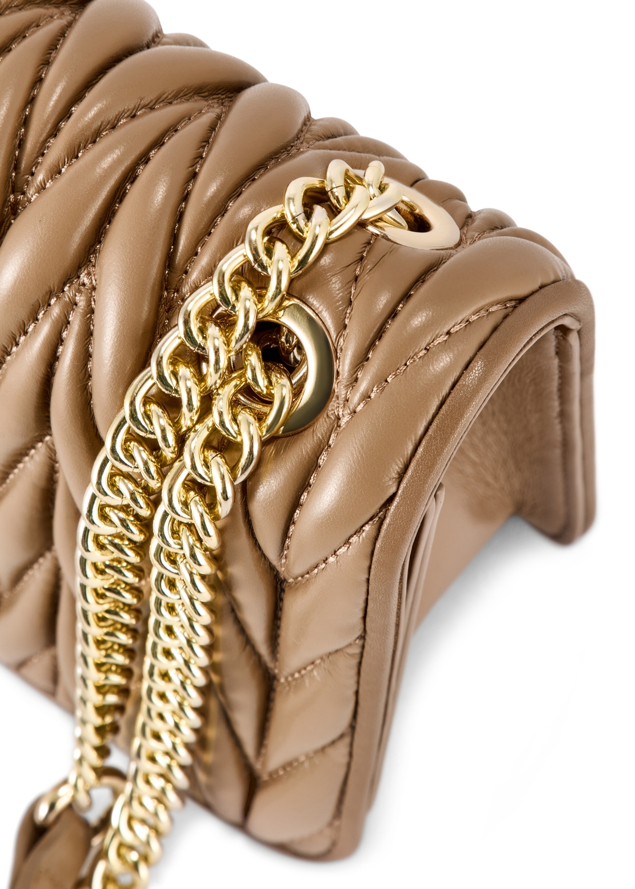 Жіноча бежева сумка з ланцюжком TOREC-1102-24(Z25)