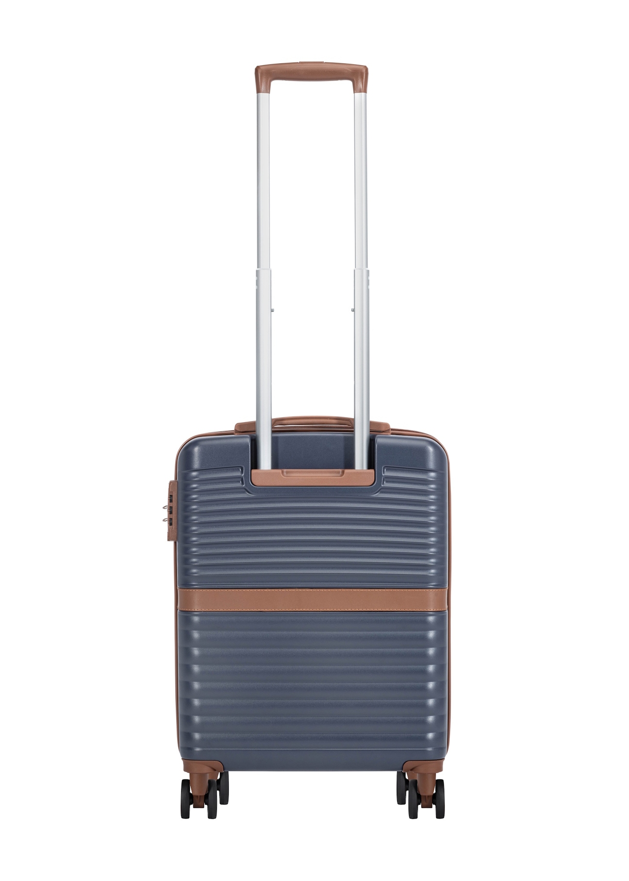 Маленька валіза на колесах WALAB-0084-7D-19(W26), вигляд виробу ззаду на білому фоні.